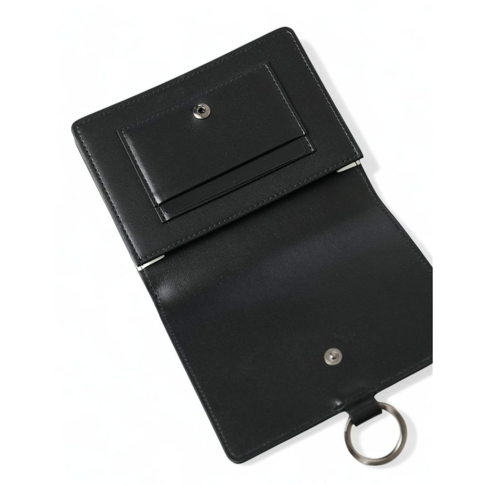 Dolce & Gabbana Dolce & Gabbana Black Leather Crystal Embellished Card Holde Size ONE SIZE - 6 Thumbnail