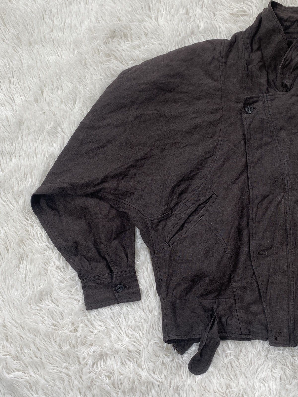 Issey Miyake 🔥RARE Jacket Bomber Linen Tete Homme Par Katoh Kazutaka Size L / US 10 / IT 46 - 3 Thumbnail