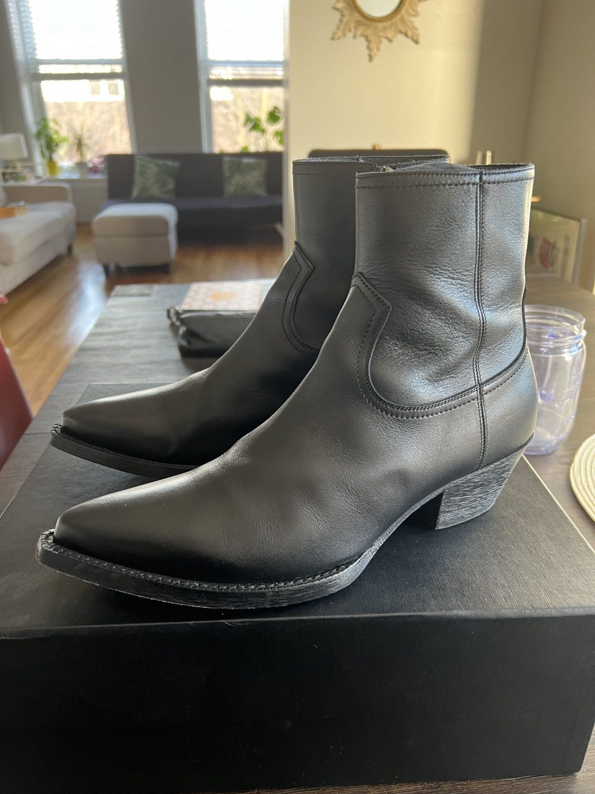 Saint Laurent Paris Saint Laurent Black Lukas Boot (size 42.5/9.5