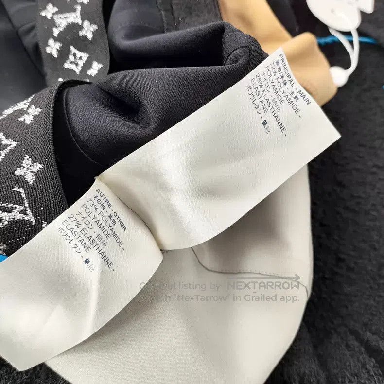 Louis Vuitton Louis Vuitton Black and blue color-block logo print elasti Size XXS / US 00 / IT 34 - 5 Thumbnail