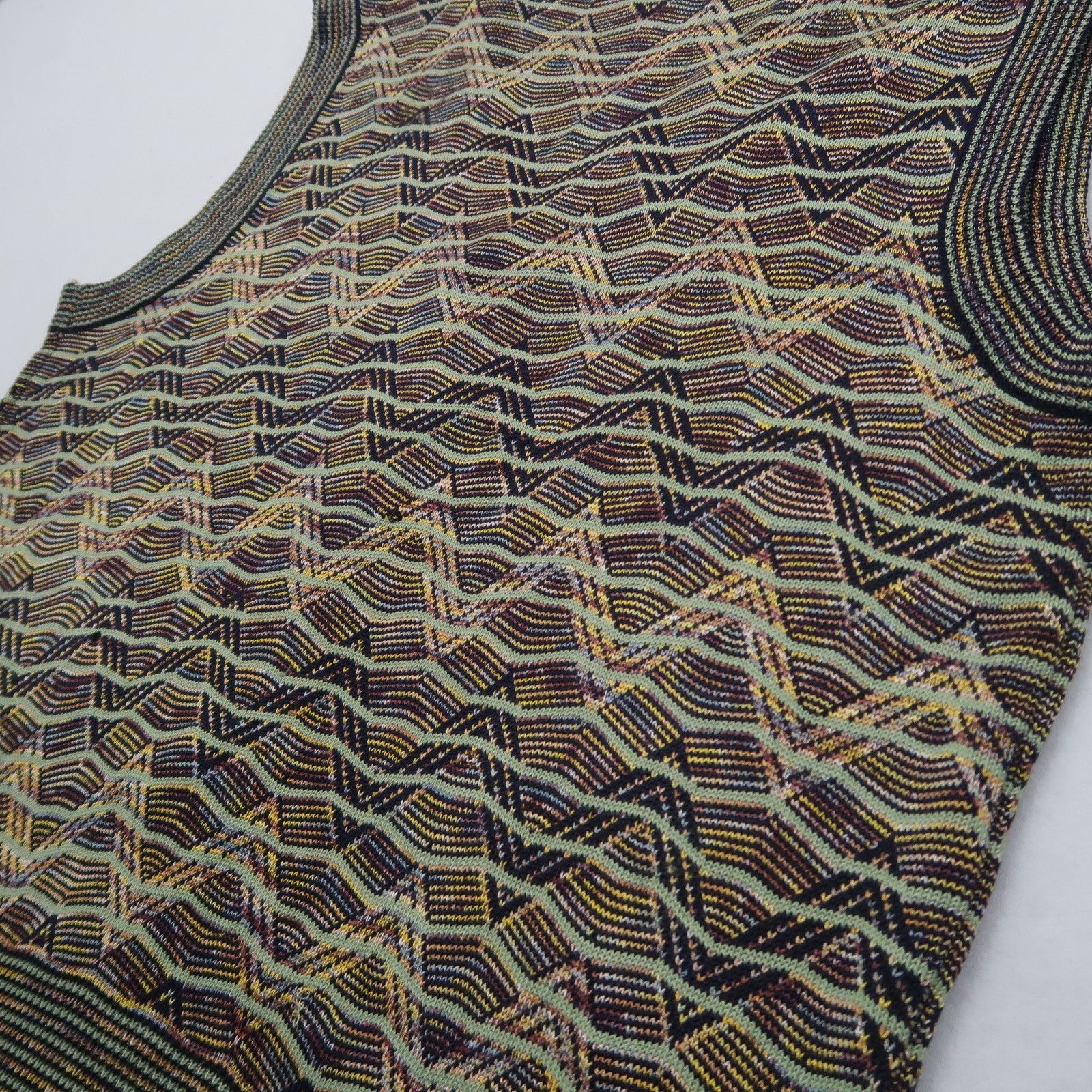 Missoni Vintage 90s Missoni Psychedelic Wave Cardigan Knit Vest Size US M / EU 48-50 / 2 - 8 Thumbnail