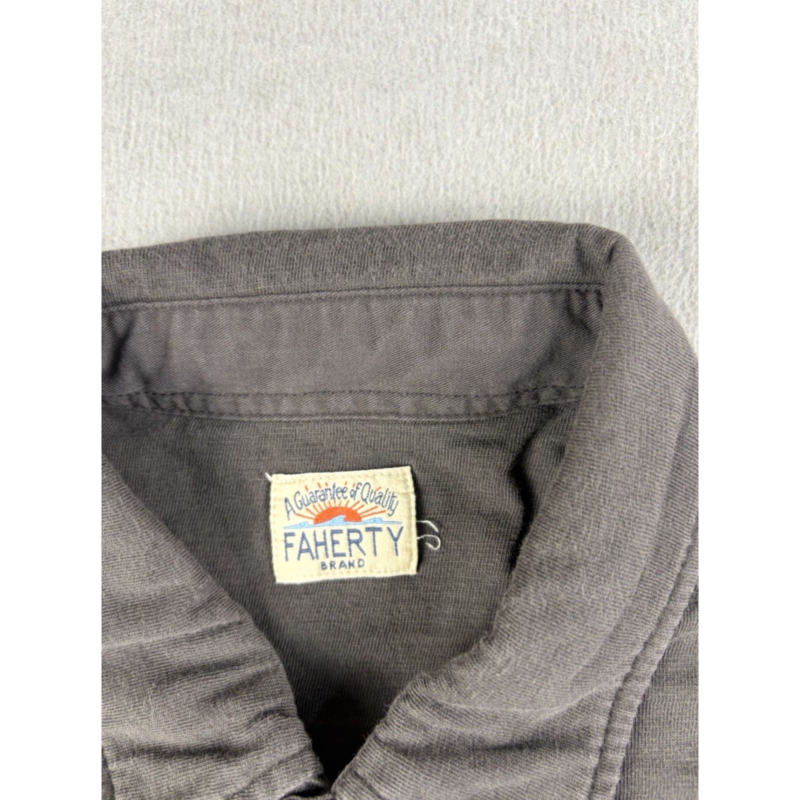 Faherty Faherty Shirt Men’s Medium Green Gray Button-Up Long Sleeve Organic Cotton Size US M / EU 48-50 / 2 - 3 Thumbnail