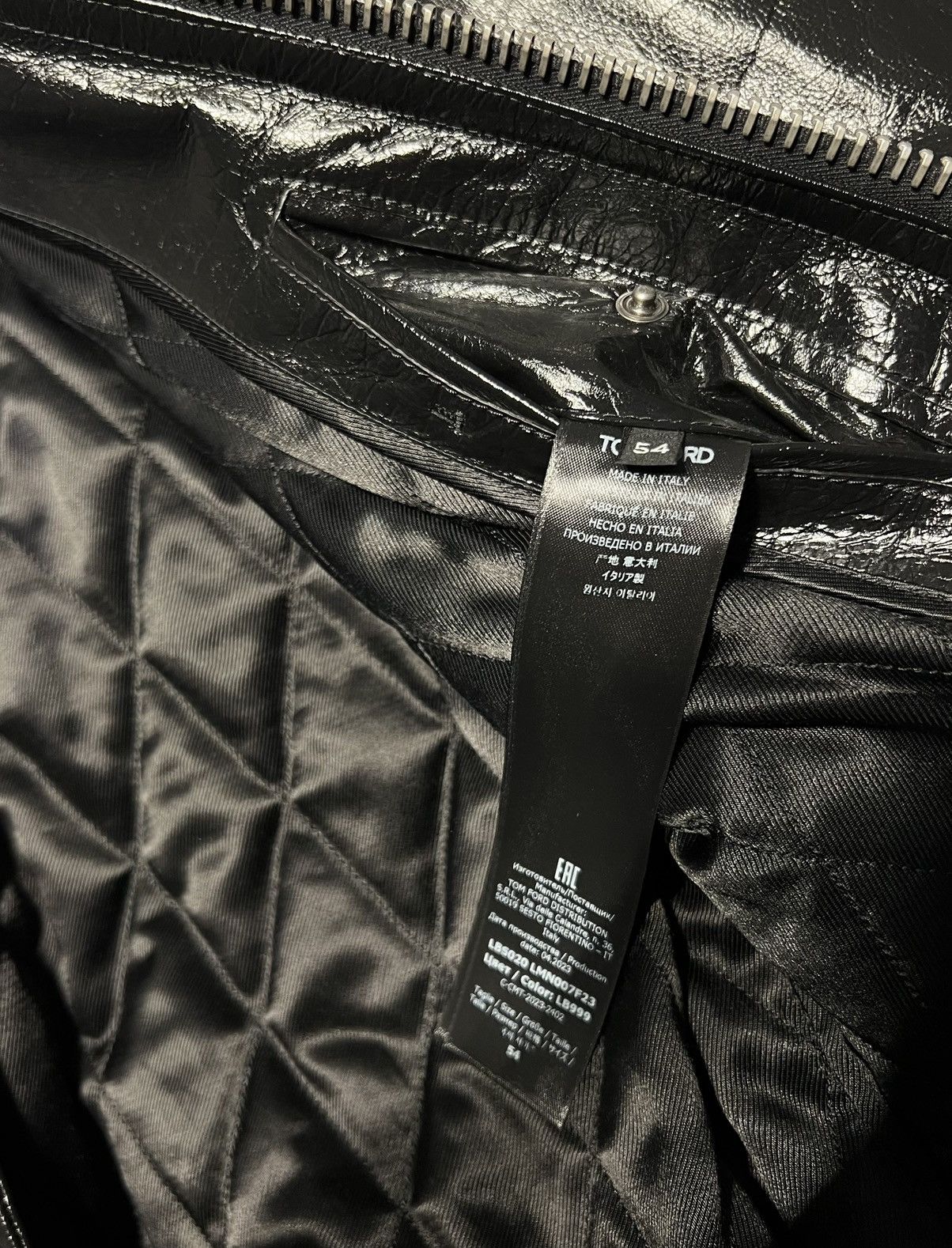 Tom Ford Tom Ford Shiny Leather Jacket Size US L / EU 52-54 / 3 - 8 Thumbnail