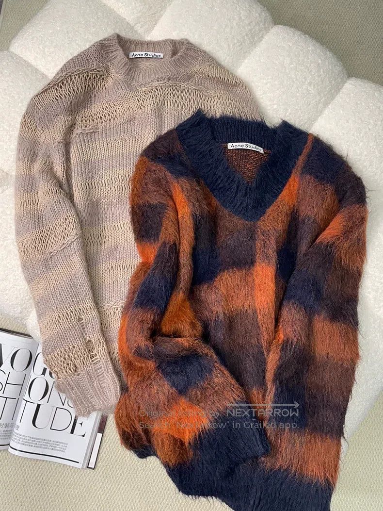 Acne Studios Acne Studios Orange and Yellow Colorblock Hooded Sweater J Size US XXS / EU 40 - 1 Thumbnail