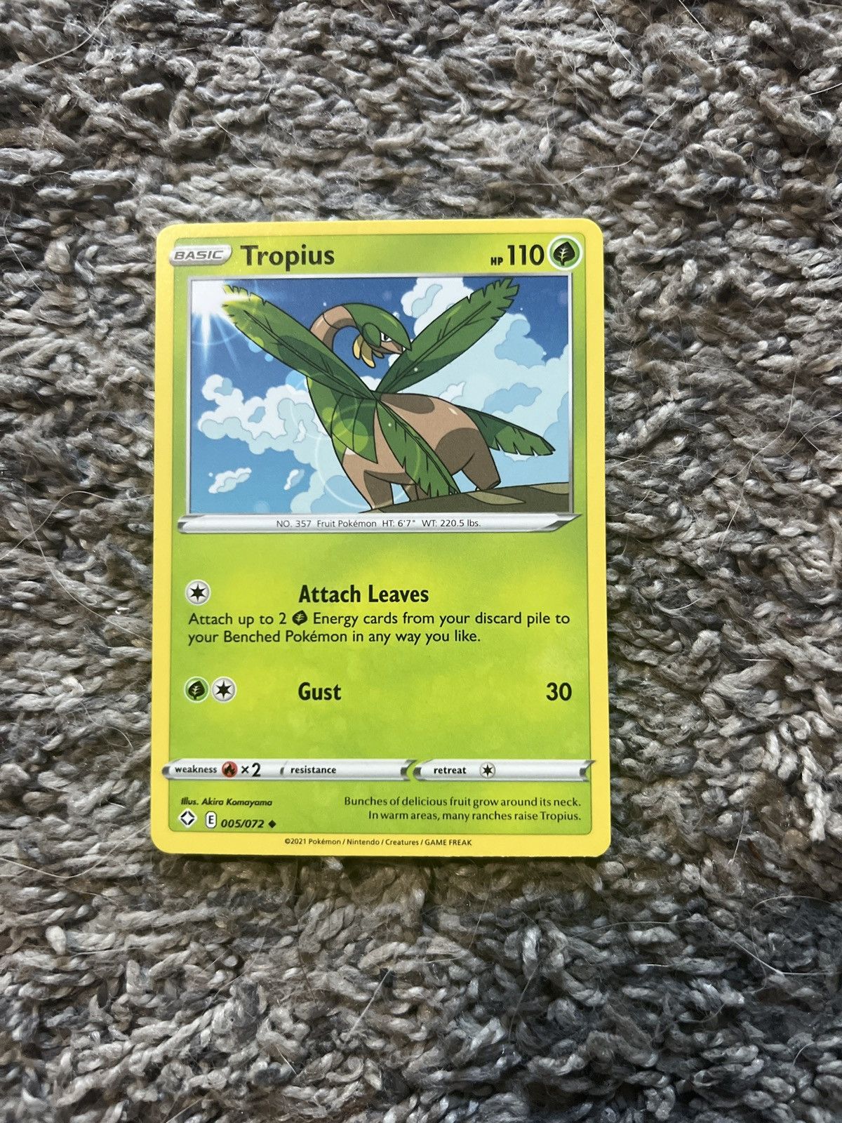 Hypebeast × Nintendo × Pokemon 2021 Pokémon Tropius Basic Card Size ONE SIZE - 1 Thumbnail