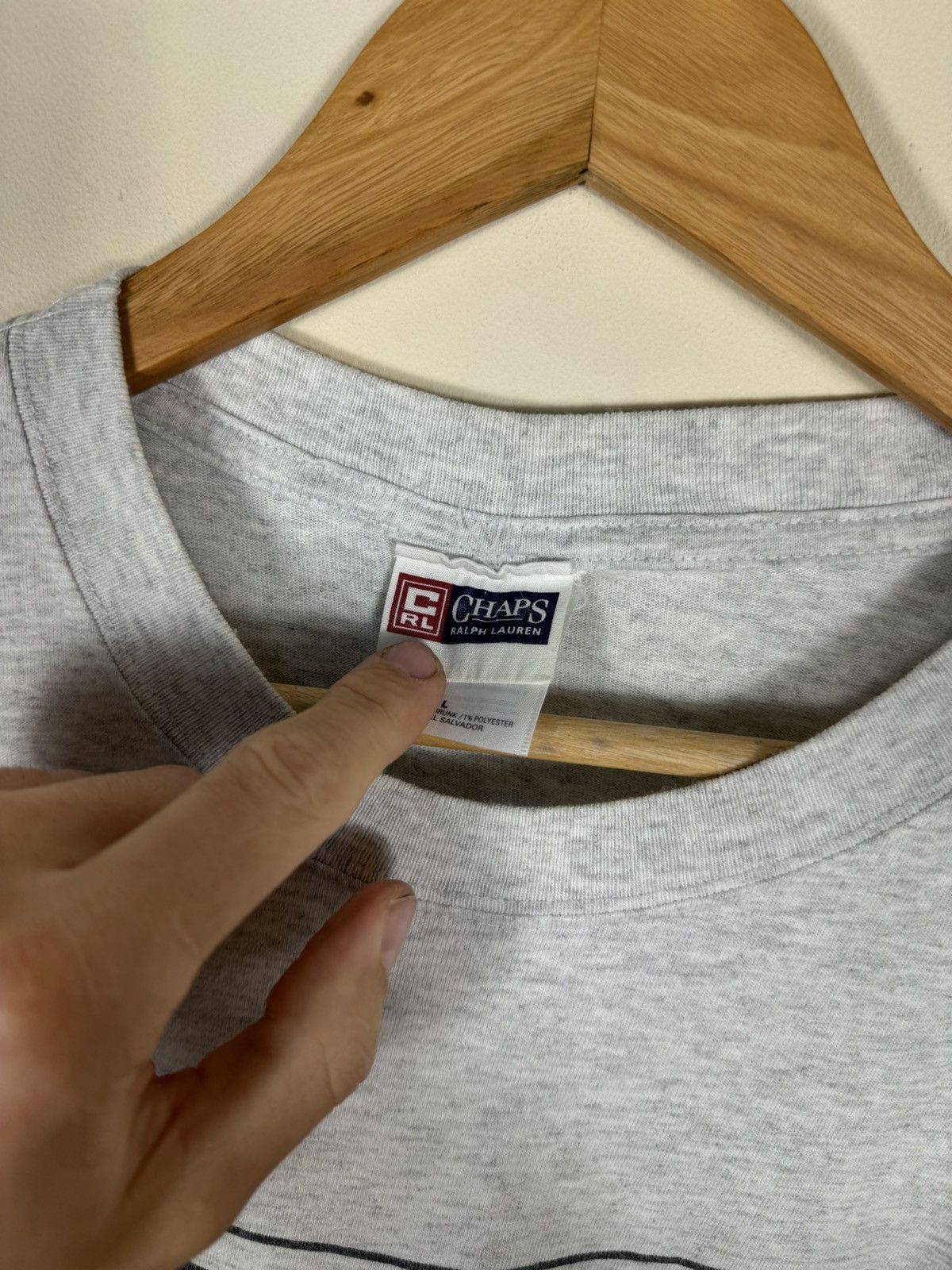 Polo Ralph Lauren × Ralph Lauren × Vintage Vintage Chaps Polo Ralph Lauren big logo tee Size US L / EU 52-54 / 3 - 5 Thumbnail