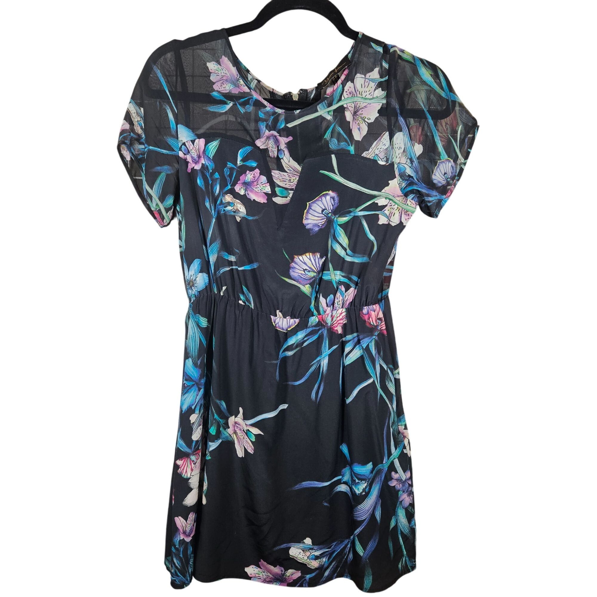 Other Yumi Kim Women’s Floral Mini Dress Black S Whimsygoth, Quiet Size S / US 4 / IT 40 - 3 Thumbnail