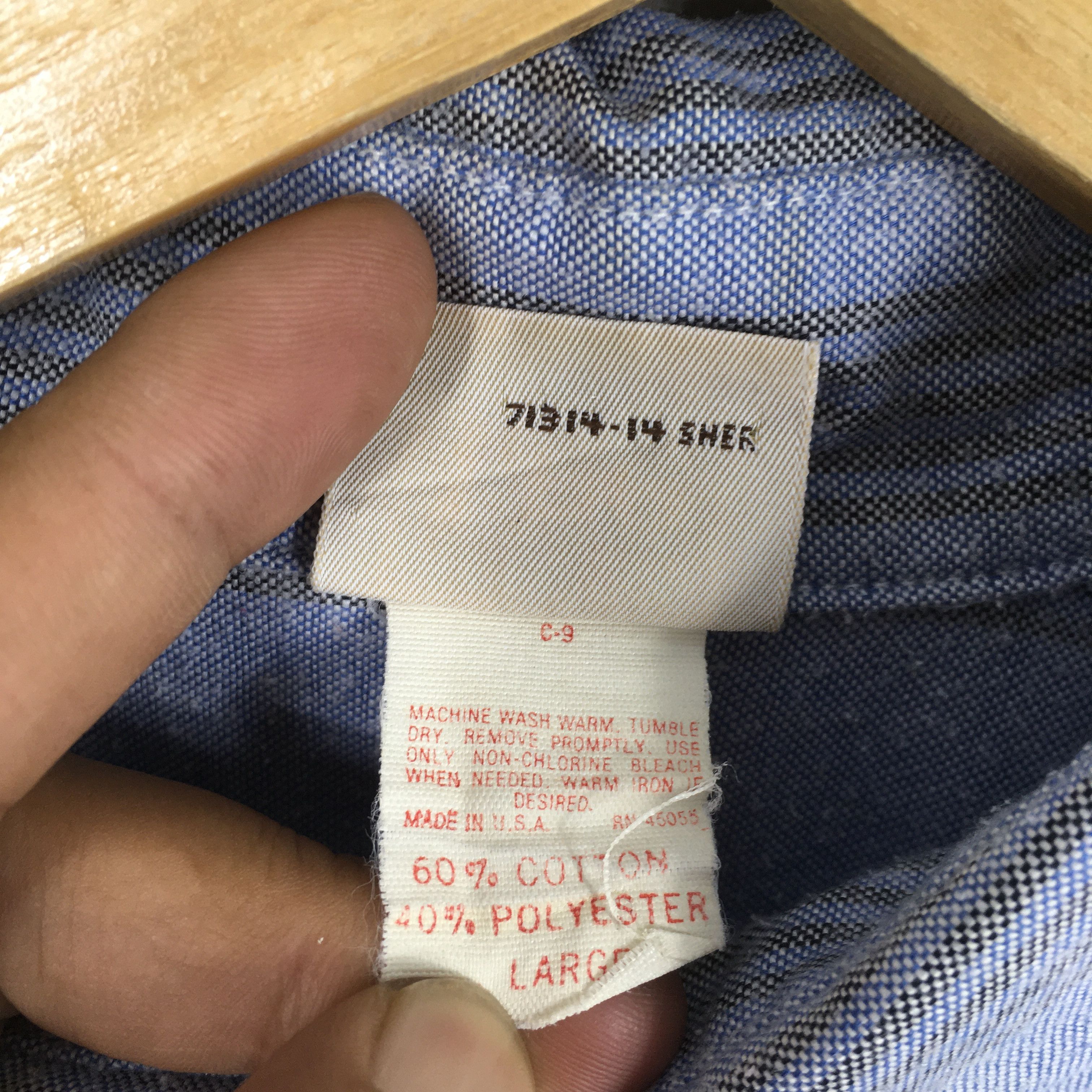 Lee Vintage 1990s Lee Made In Usa Vertical Striped Size US L / EU 52-54 / 3 - 6 Thumbnail