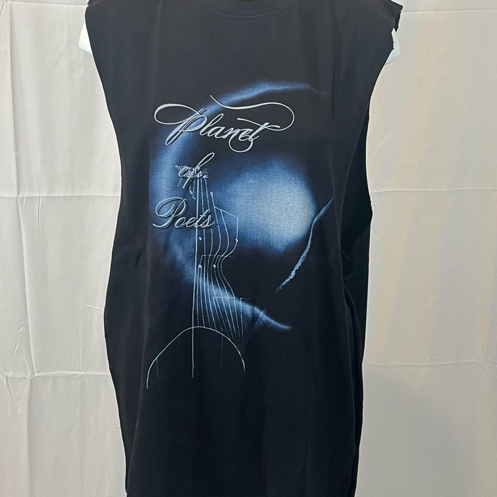 C2H4 Men’s C2H4 Black Cut Off Tee Vest Planet of Poets Size US XL / EU 56 / 4 - 11 Thumbnail