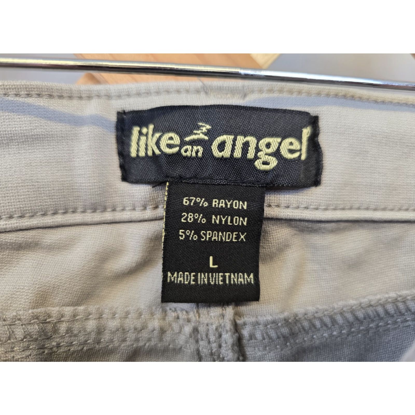 Vintage Like An Angel Jeggings - NWT Grey Size L Stretch W/Faux Pockets - Style PDR-017 Size 36" / US 14 / IT 50 - 4 Thumbnail