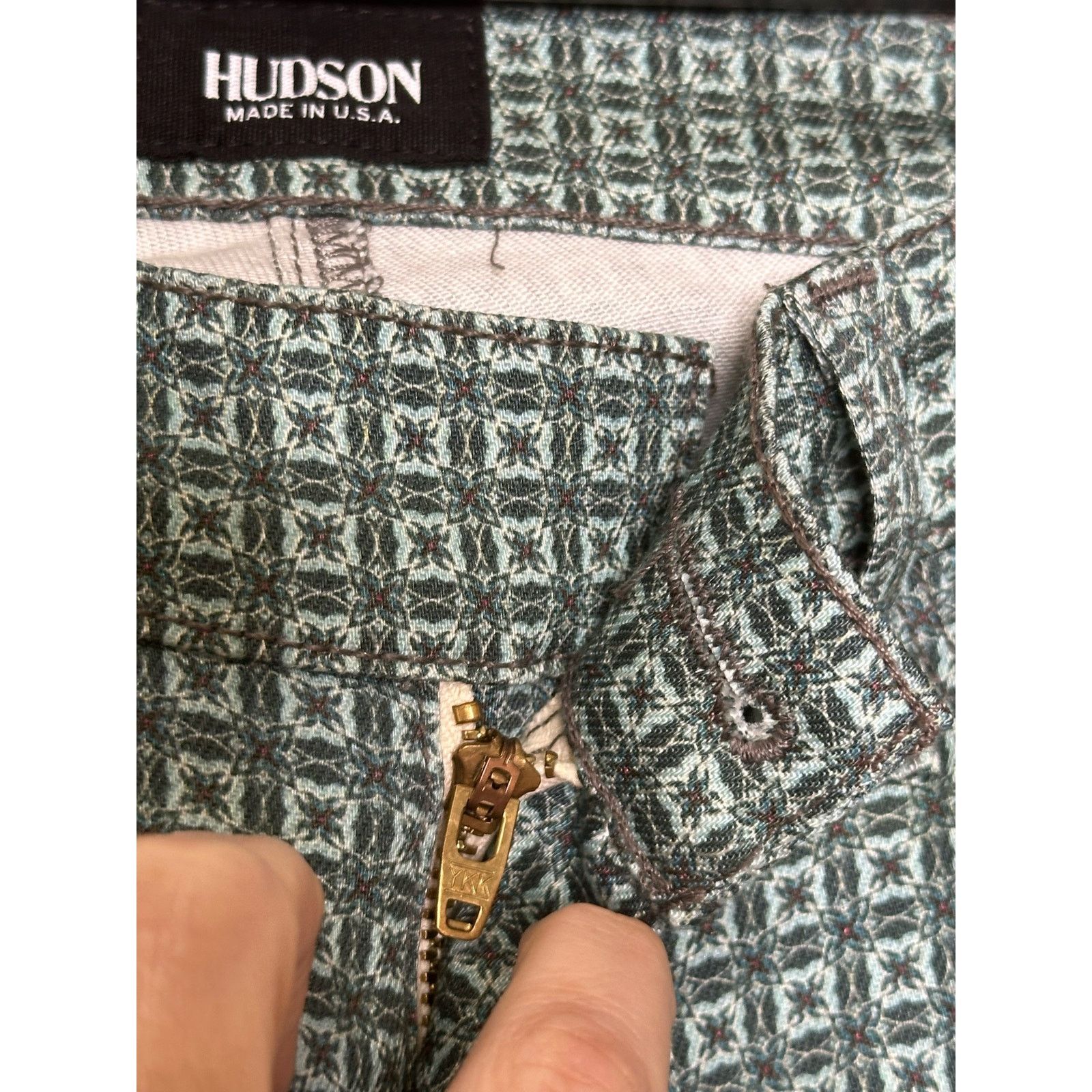 Hudson Hudson green floral skinny pants size 25 Size 27" / US 4 / IT 40 - 7 Thumbnail