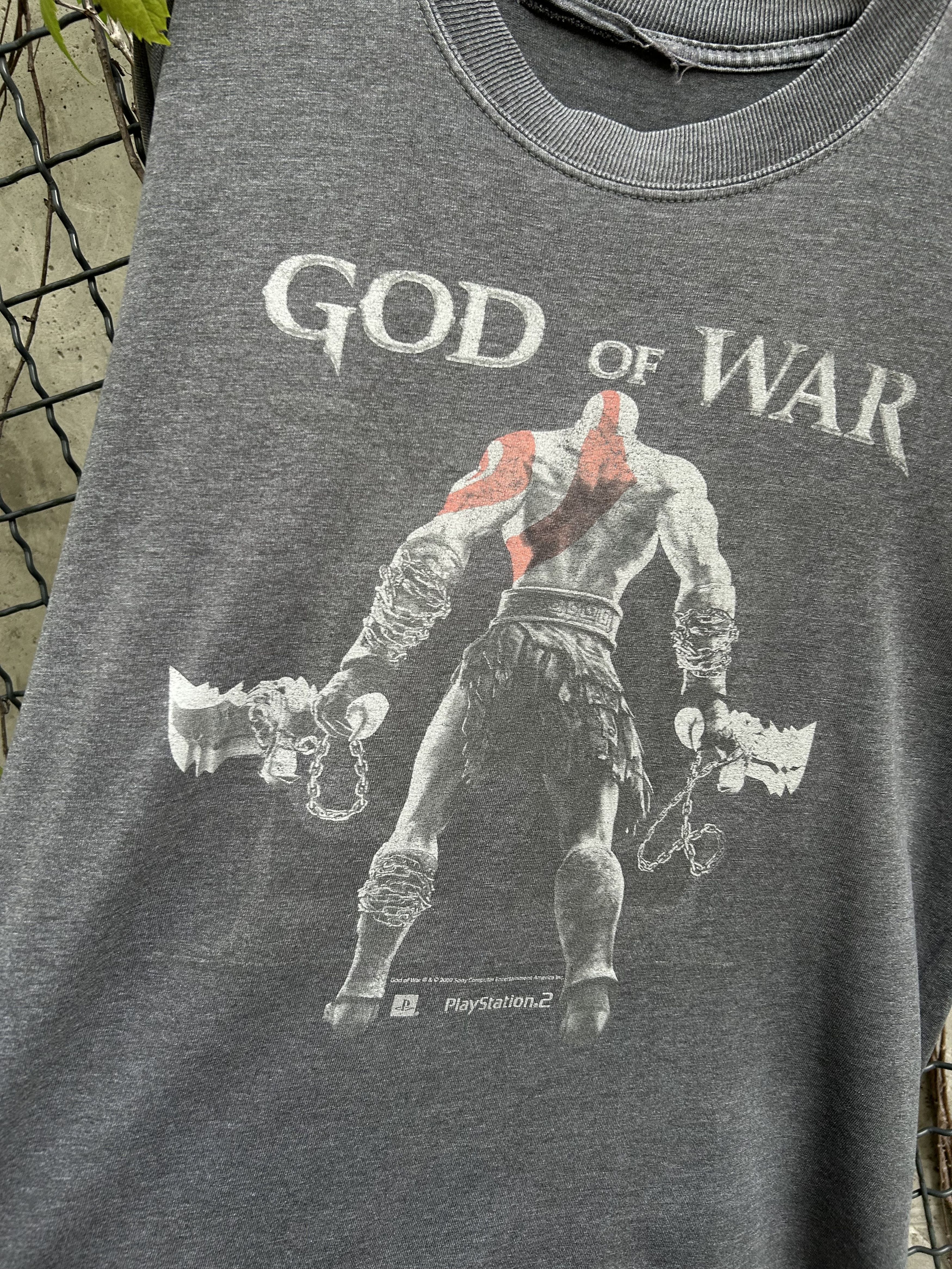 Playstation Vintage 2007 God of War Playstation 2 Game Promo T-shirt Size US XL / EU 56 / 4 - 4 Thumbnail