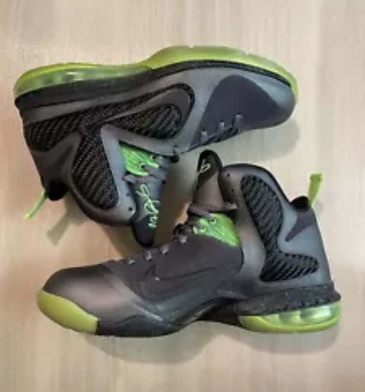 Designer × Nike New 2011 Nike Lebron 9 “Dunkman” Dark Grey/Blk-Volt Size 9.5 Size US 9.5 / EU 42-43 - 3 Thumbnail