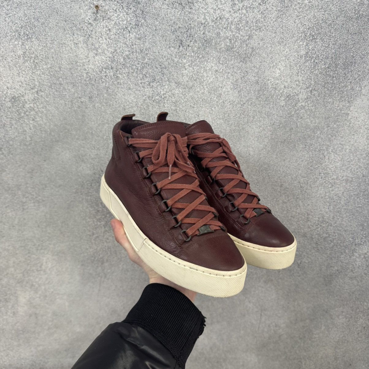 Balenciaga Balenciaga Arena High Top Leather Sneakers Size US 9 / EU 42 - 1 Thumbnail