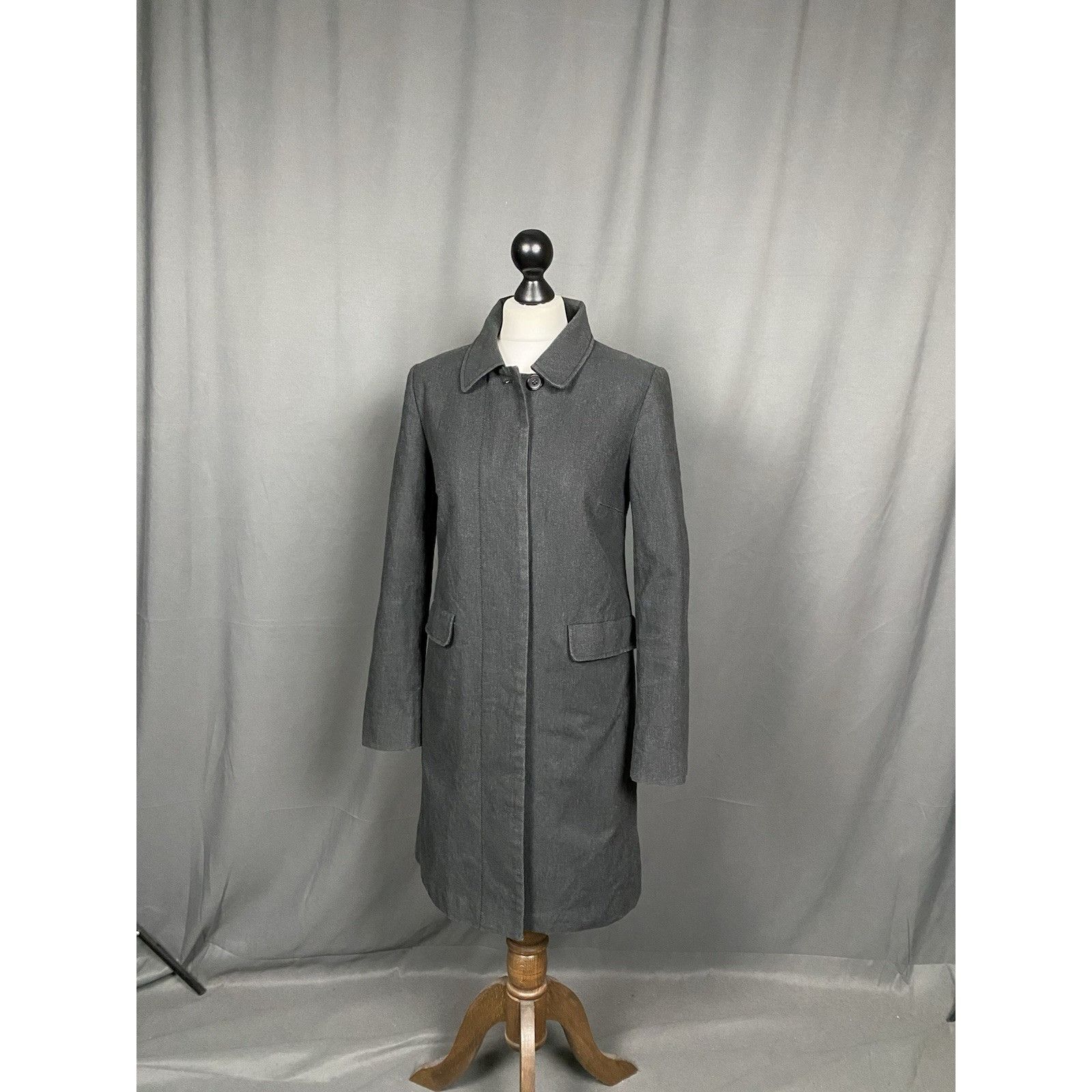 Prada Prada Milano Women's Gray Long Trench Over Coat Size 40 Size S / US 4 / IT 40 - 4 Thumbnail