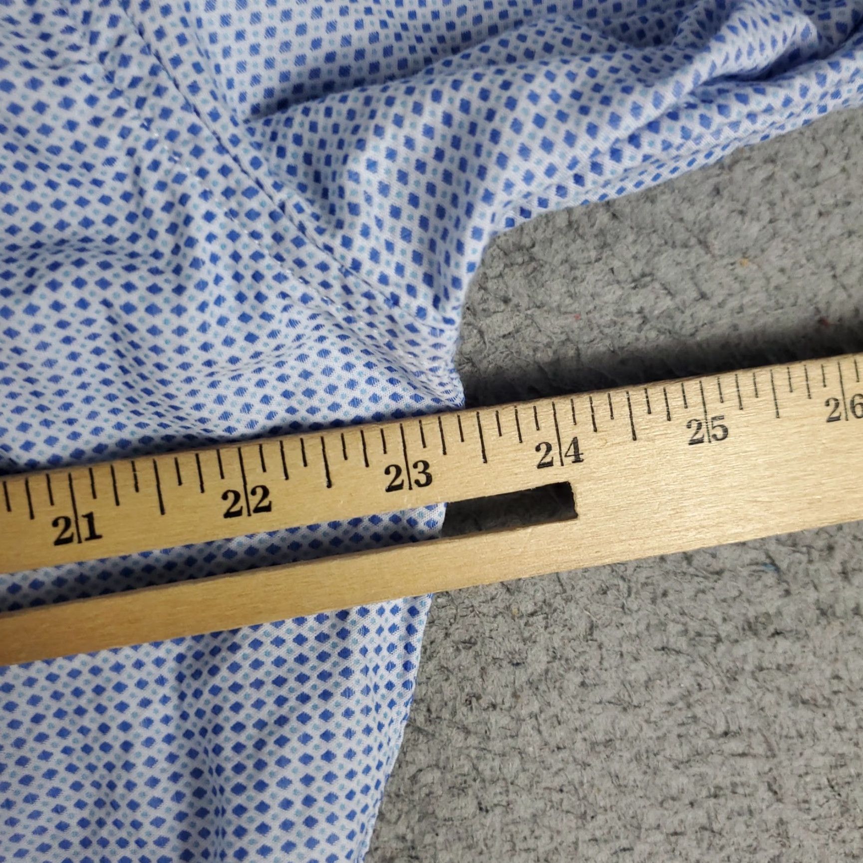 Vintage Duchamp Mens Dress Shirt Blue 17.5 XL Long Sleeve Button Up Collared 100% Cotton Size 46R - 5 Thumbnail