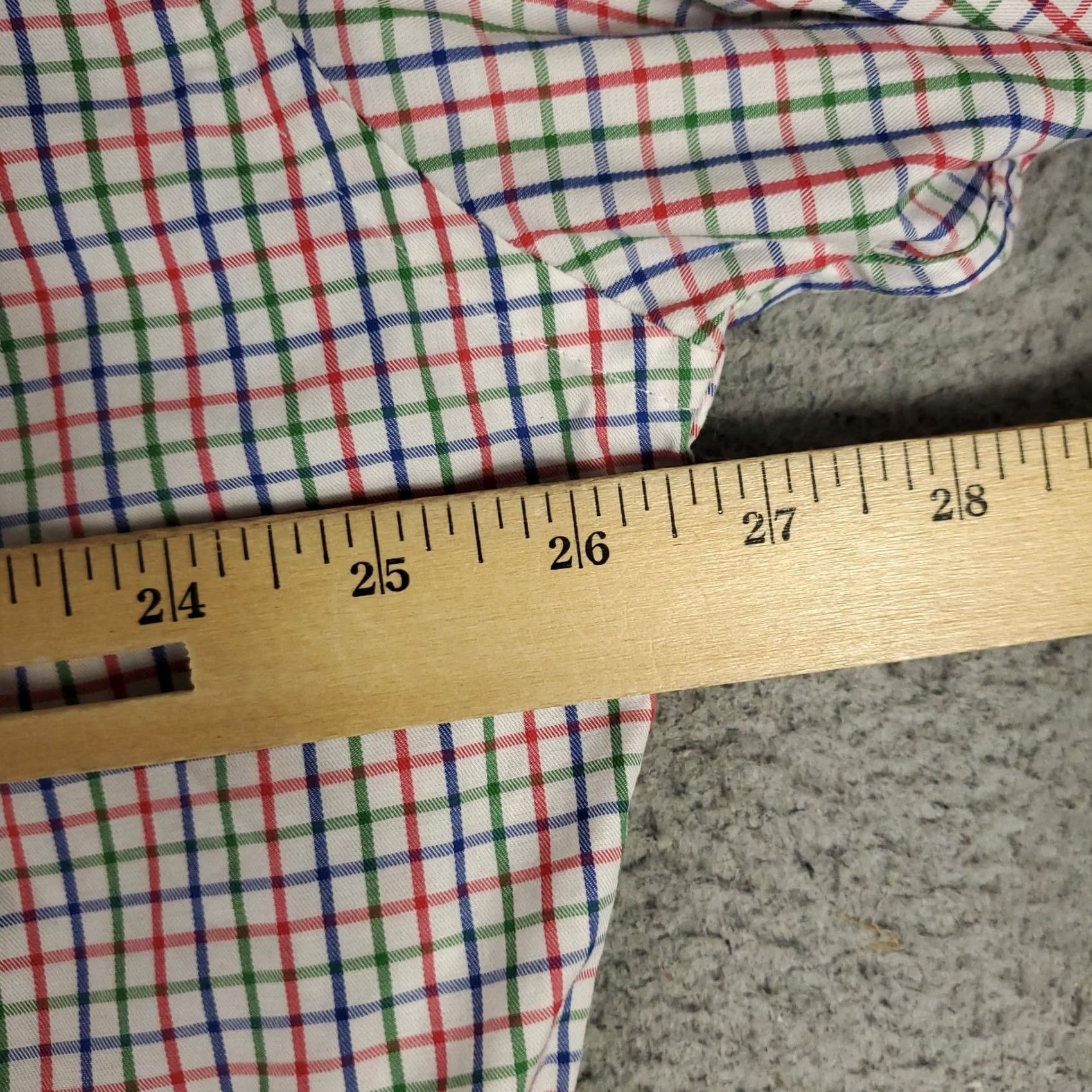 Peter Millar Peter Millar Shirt Mens XL Red White Blue Check Button-Up Long Sleeve Size US XL / EU 56 / 4 - 5 Thumbnail