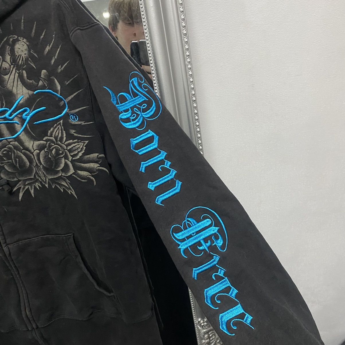 Ed Hardy Vintage Ed Hardy Zip Hoodie All Print By Christian Audigier Size US L / EU 52-54 / 3 - 6 Thumbnail