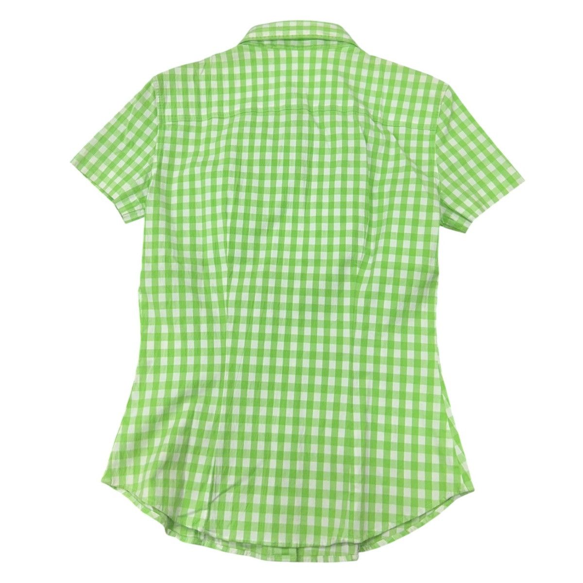 Moschino MOSCHINO Womens green gingham button up shirt Size 46 Size L / US 10 / IT 46 - 3 Thumbnail