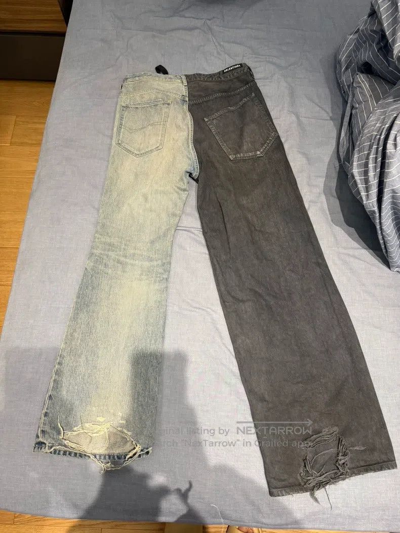 Balenciaga Balenciaga size S Patchwork Denim Pants Size US 27 - 2 Thumbnail