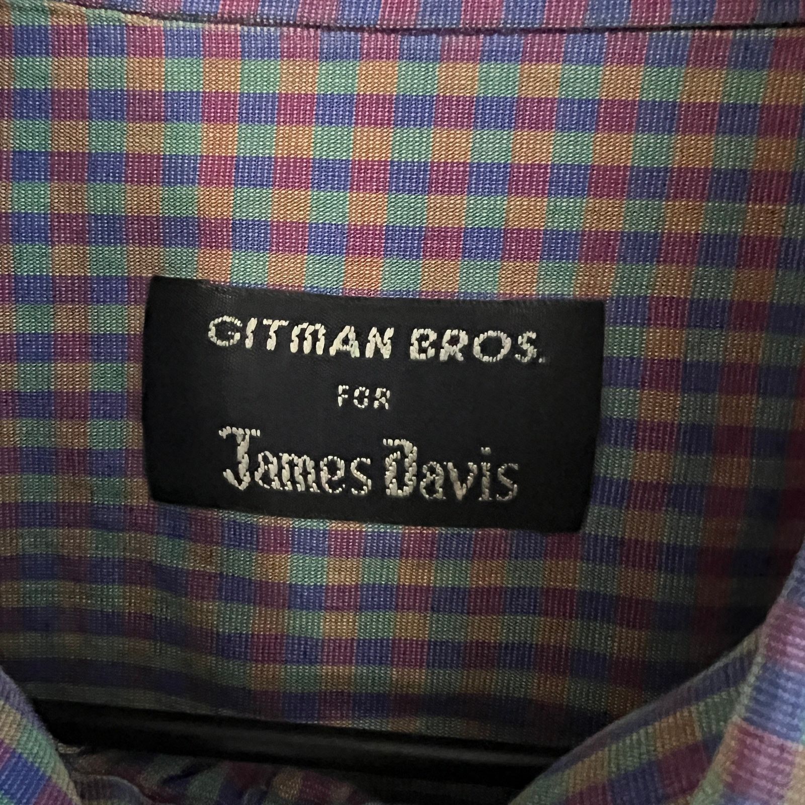Gitman Bros. Gitman Bros Green Purple LS Button Down Shirt L 24.5x32 Size US L / EU 52-54 / 3 - 4 Thumbnail