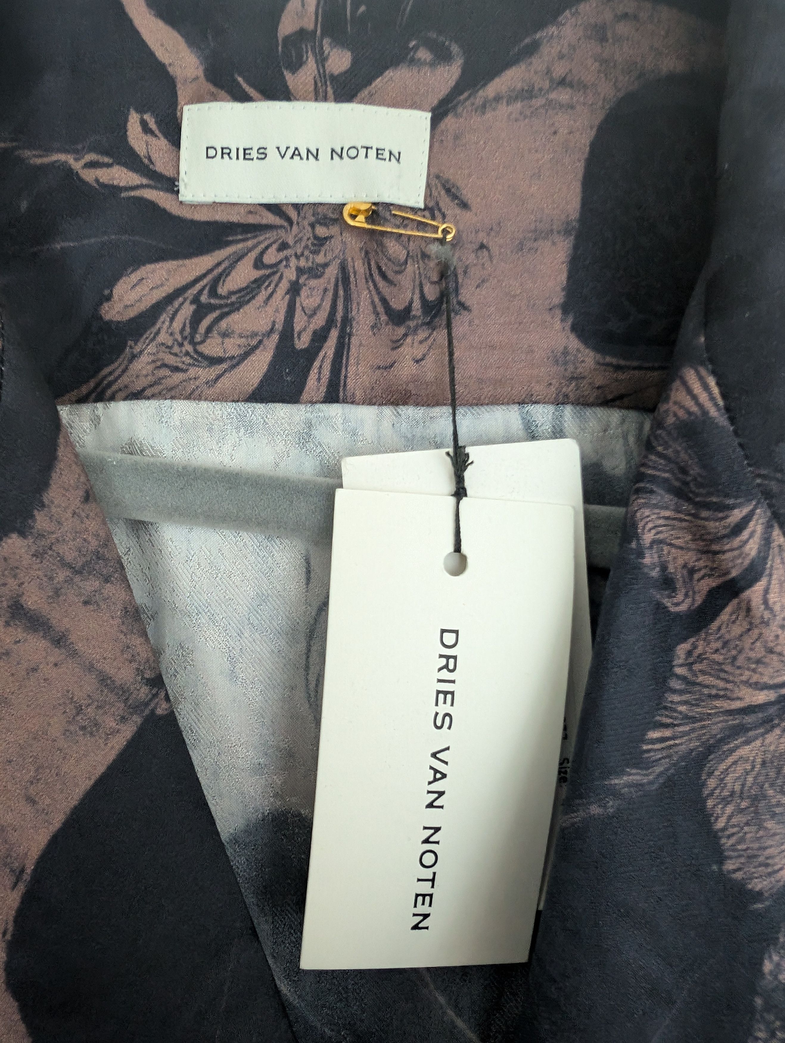 Dries Van Noten Sateen shirt navy Size US M / EU 48-50 / 2 - 2 Thumbnail