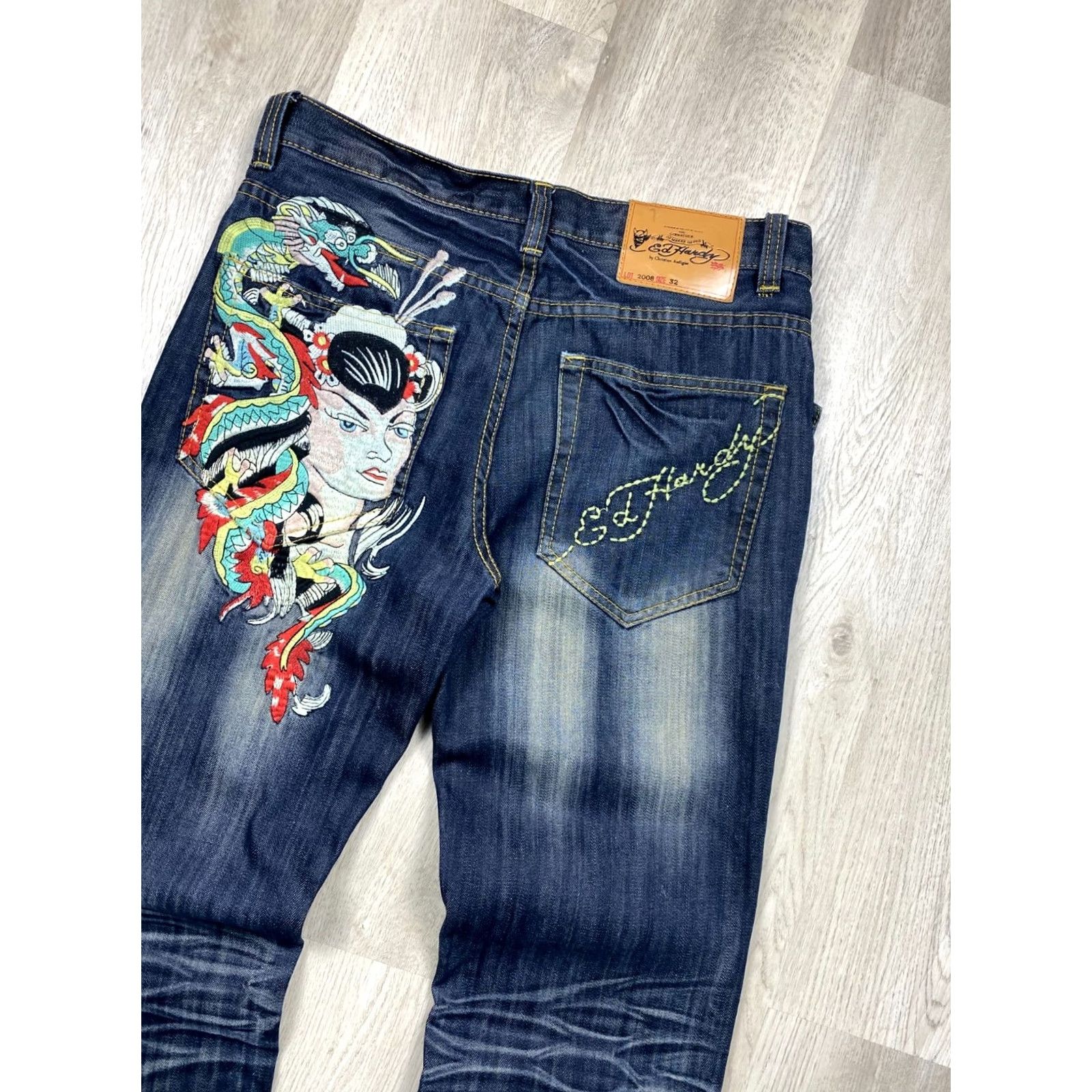 Ed Hardy Ed Hardy Jeans Vintage Size 32 Men Blue Denim Jeans 34 Inseam 32 Waist 32 Size US 32 / EU 48 - 2 Thumbnail