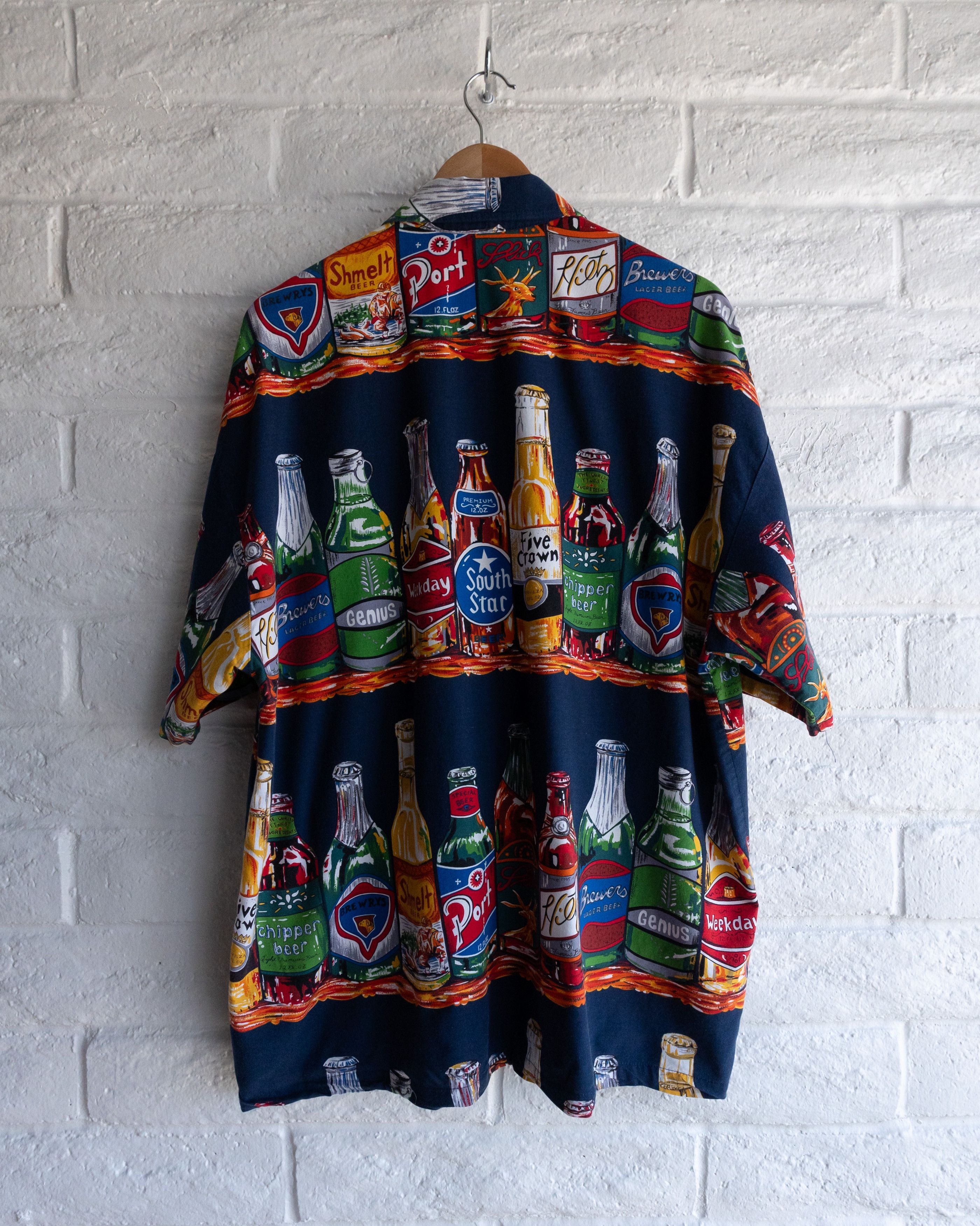 Vintage Vintage 90s Five Crown Beer All Over Print Shirt Men's XL Size US XL / EU 56 / 4 - 5 Thumbnail