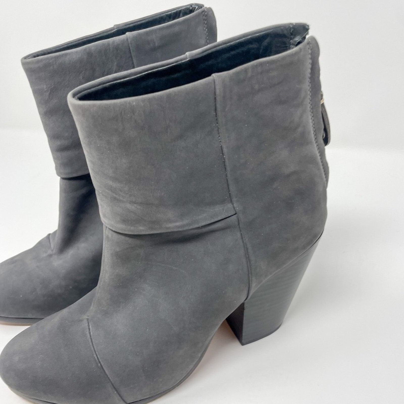 Rag & Bone rag & bone Charcoal Suede Bootie, EUC, Size 8, MSRP $545 Size US 8 / IT 38 - 4 Thumbnail