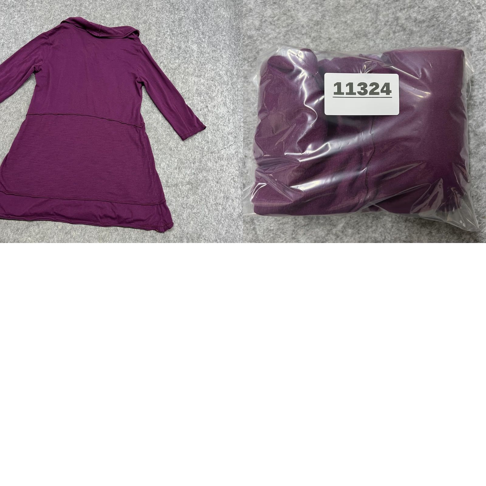 Vintage Neon Buddha Womens XS Purple Cowl Neck 3/4 Sleeve Tunic Top Pockets Shirt Blouse Dressy Casual Knit Jersey Knit Tunic Shirt Size XS / US 0-2 / IT 36-38 - 10 Thumbnail