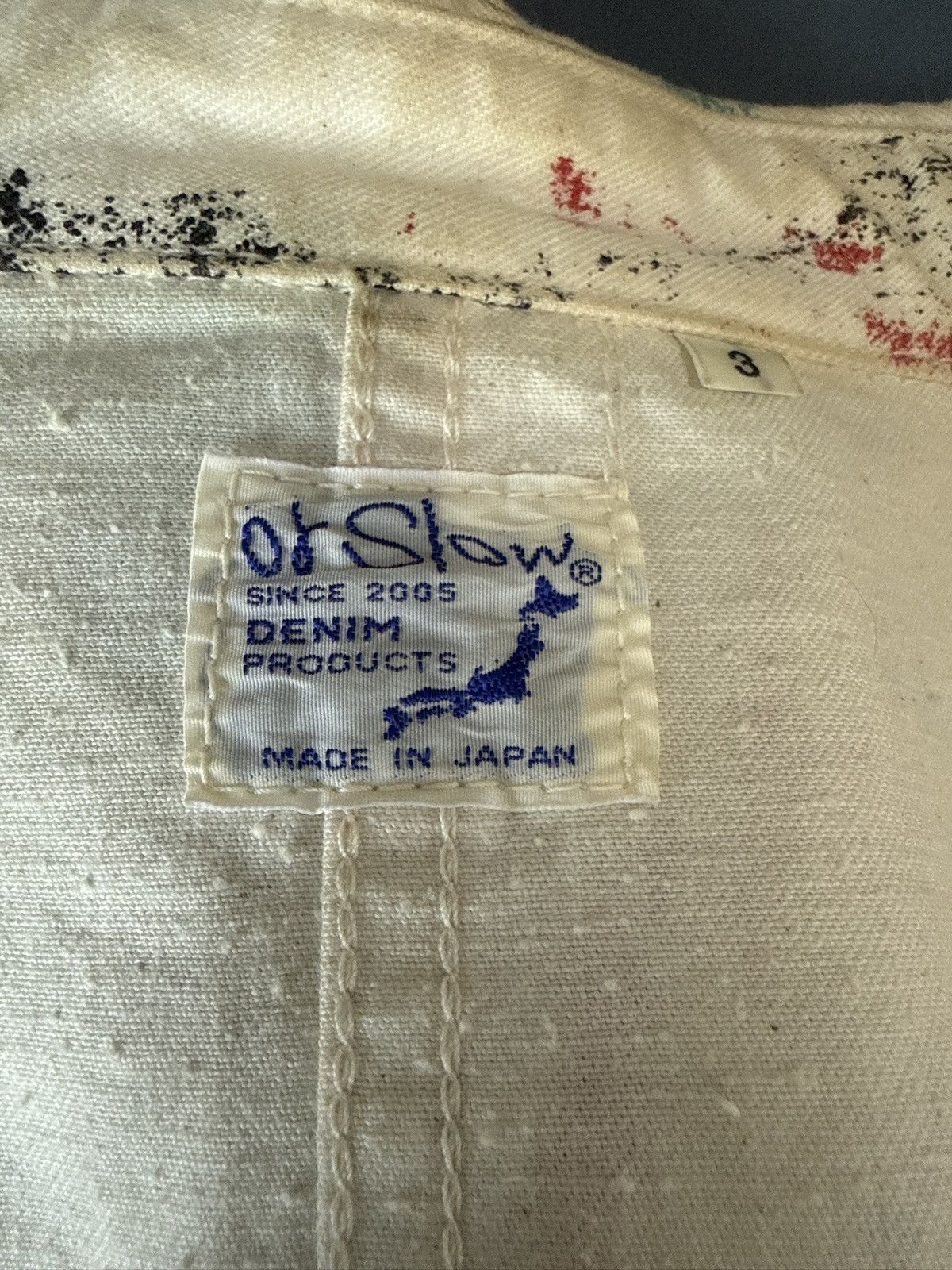 Orslow orSlow 40s Coverall Jacket — Ecru / Paint Print Size US L / EU 52-54 / 3 - 6 Thumbnail
