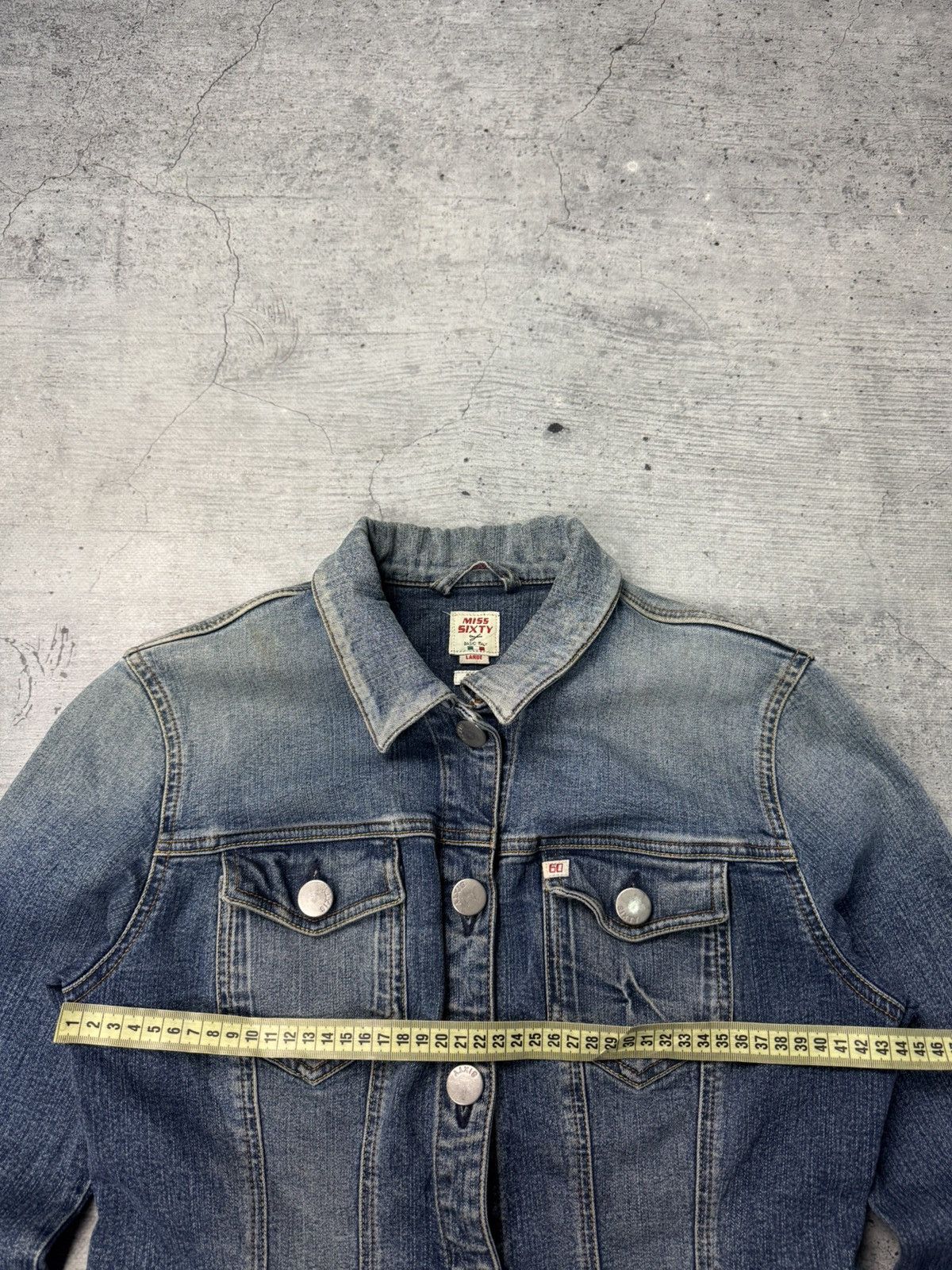 Miss Sixty Vintage Y2K Miss Sixty Denim Biker Jacket Washed Avantgarde Size L / US 10 / IT 46 - 7 Thumbnail