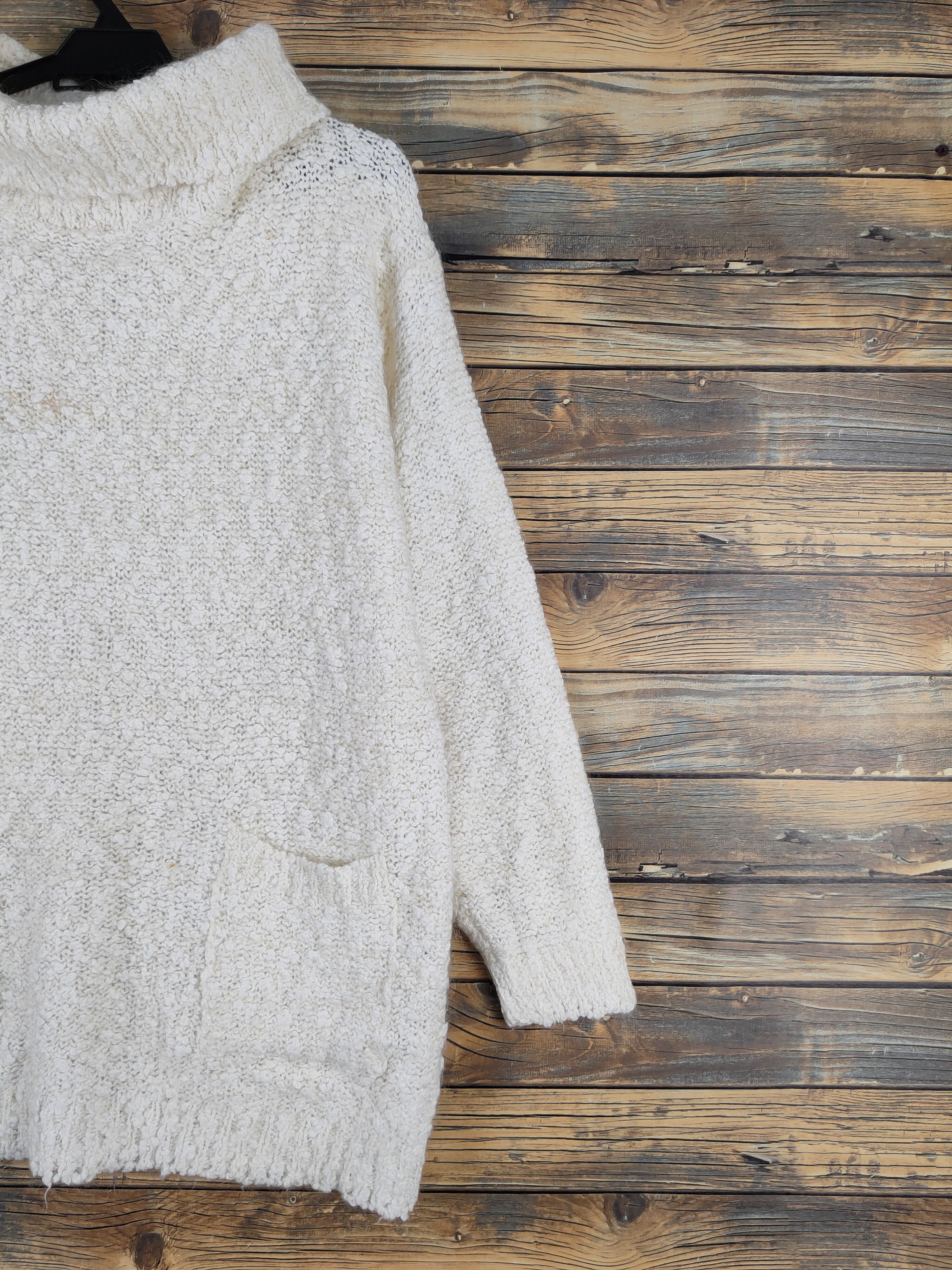 Aran Isles Knitwear × Japanese Brand × Vintage Bashecinq Ivory Knitwear Sweatshirts #W1346 Size L / US 10 / IT 46 - 5 Thumbnail