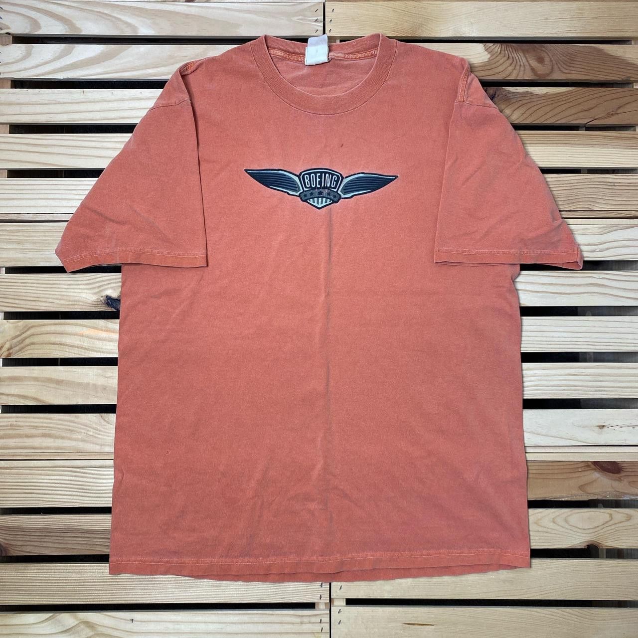 Other Vintage Boeing Orange Aerospace Tee Size Large Size US L / EU 52-54 / 3 - 1 Thumbnail