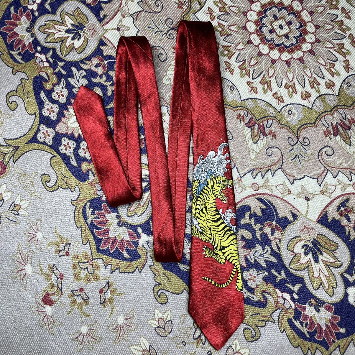 Alexander McQueen ALEXANDER MQUEEN Tiger Design Necktie Size ONE SIZE - 3 Thumbnail
