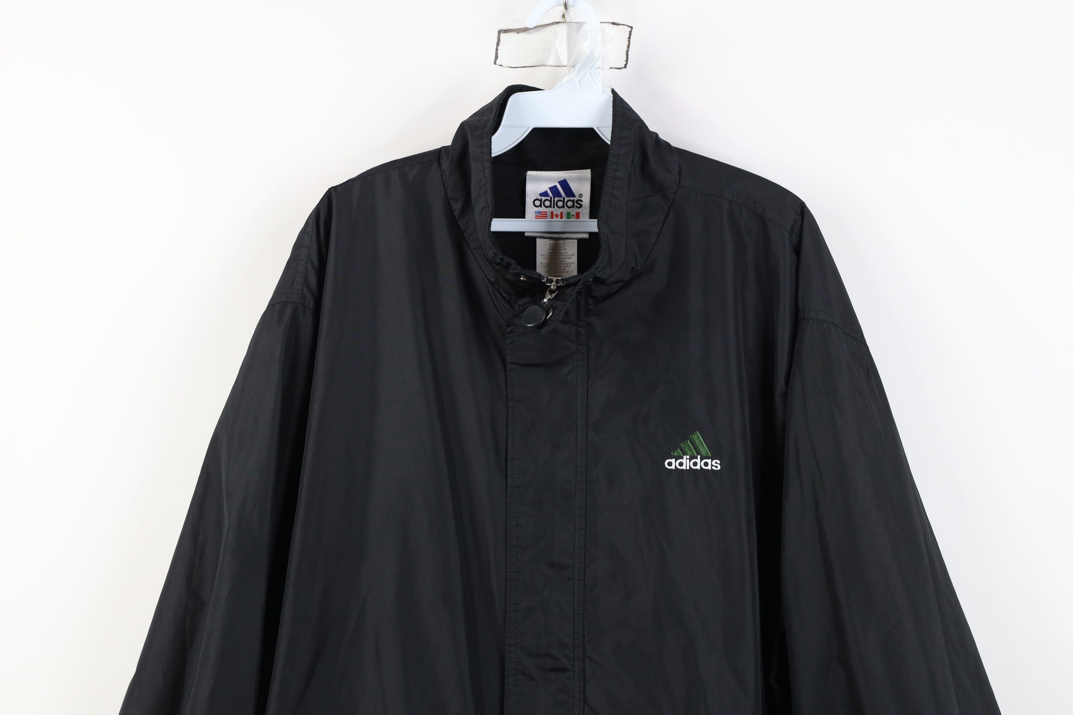 Adidas Vintage 90s Adidas Big Logo Full Zip Windbreaker Jacket Size US L / EU 52-54 / 3 - 2 Thumbnail