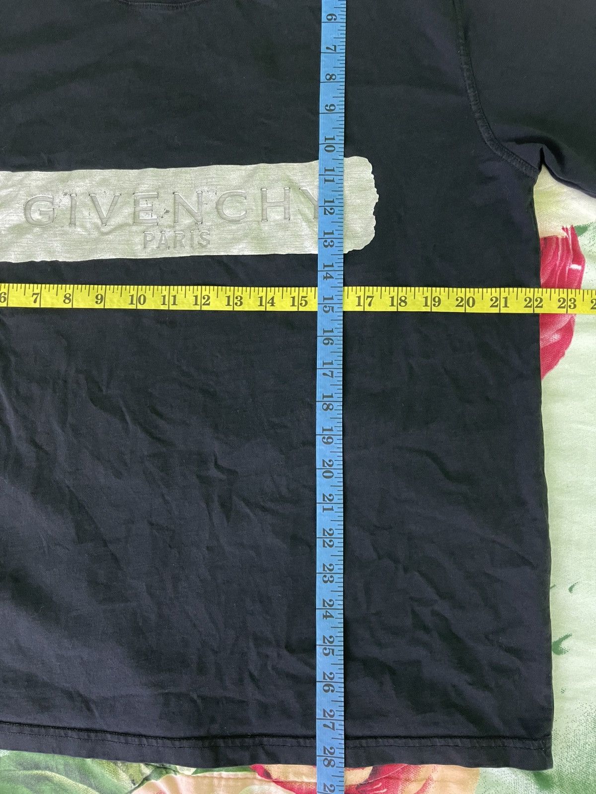 Givenchy Givenchy Metallic Logo-Embossed Cotton-Jersey T-Shirt Size US L / EU 52-54 / 3 - 10 Thumbnail