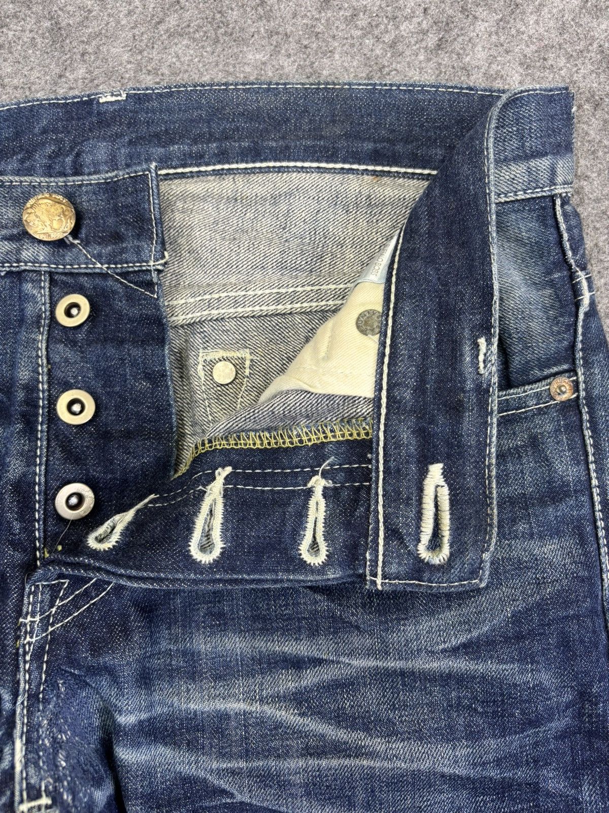 BUFFALO BOBS 💥Raw Fades💥Insane Buffalo Bobs Style Denim K13 Size US 31 - 9 Thumbnail