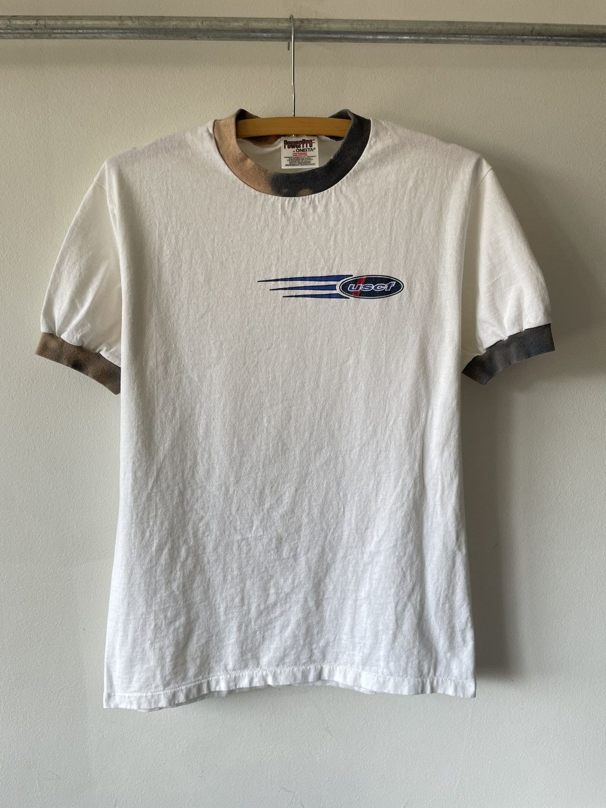 Vintage Vintage 90s USCF Cycling Ringer Bleached tee Size US M / EU 48-50 / 2 - 1 Thumbnail