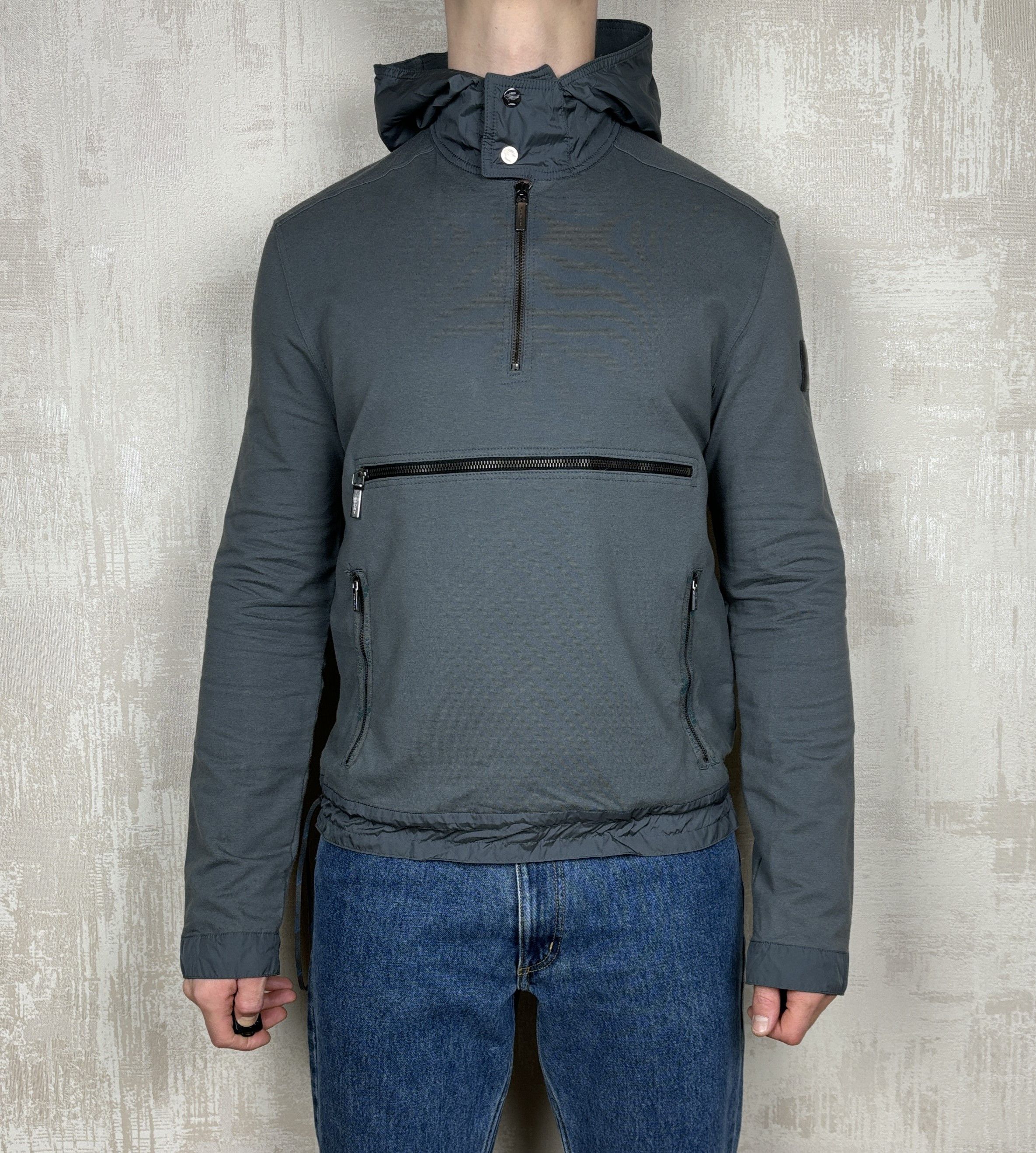 Versace × Vintage Vintage Versace Sport Half Zip Hoodie Made in Italy Size US XL / EU 56 / 4 - 2 Thumbnail
