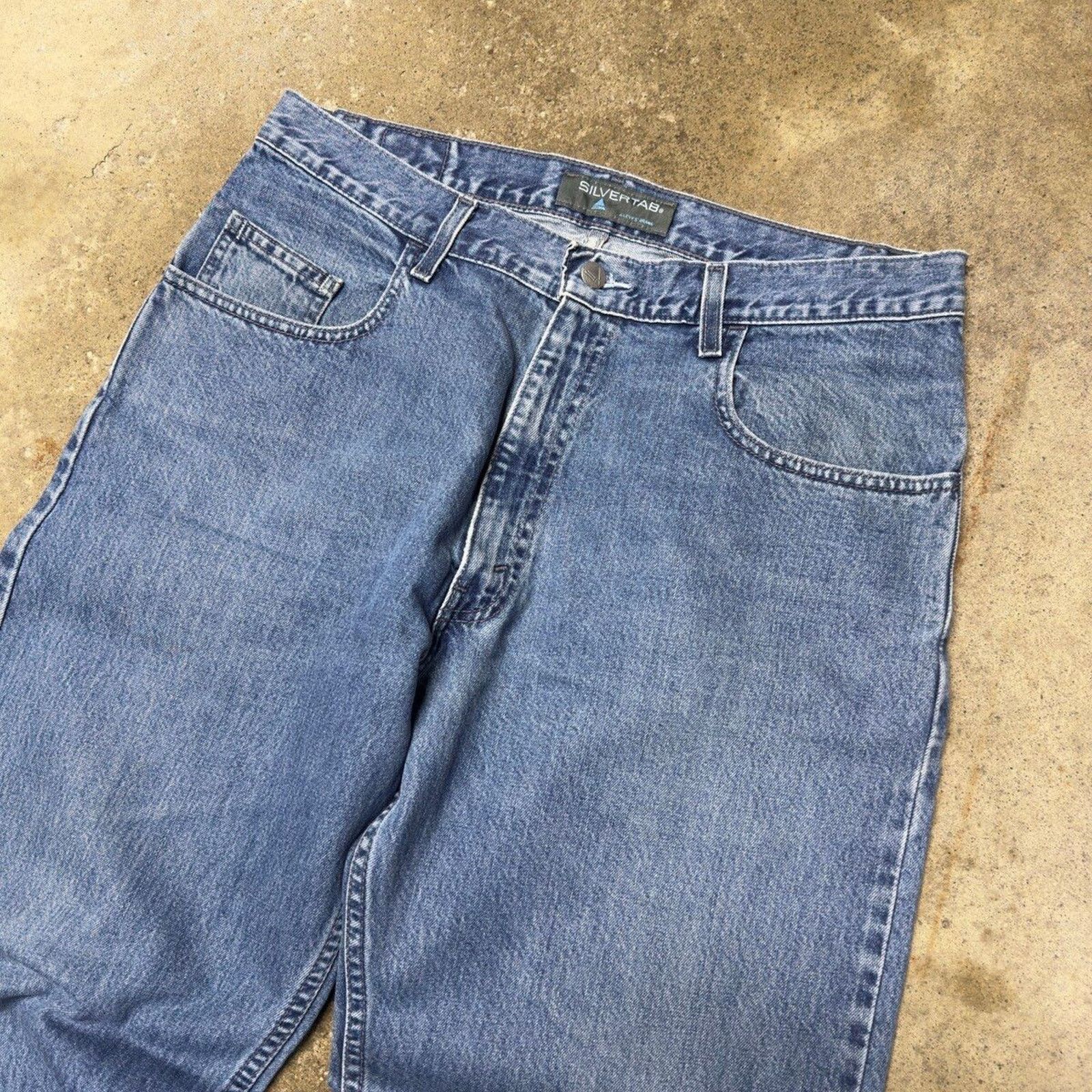 Levi's Levi's Silvertab Baggy Wide Leg Skater Jeans ERD Grunge Size US 34 / EU 50 - 4 Thumbnail