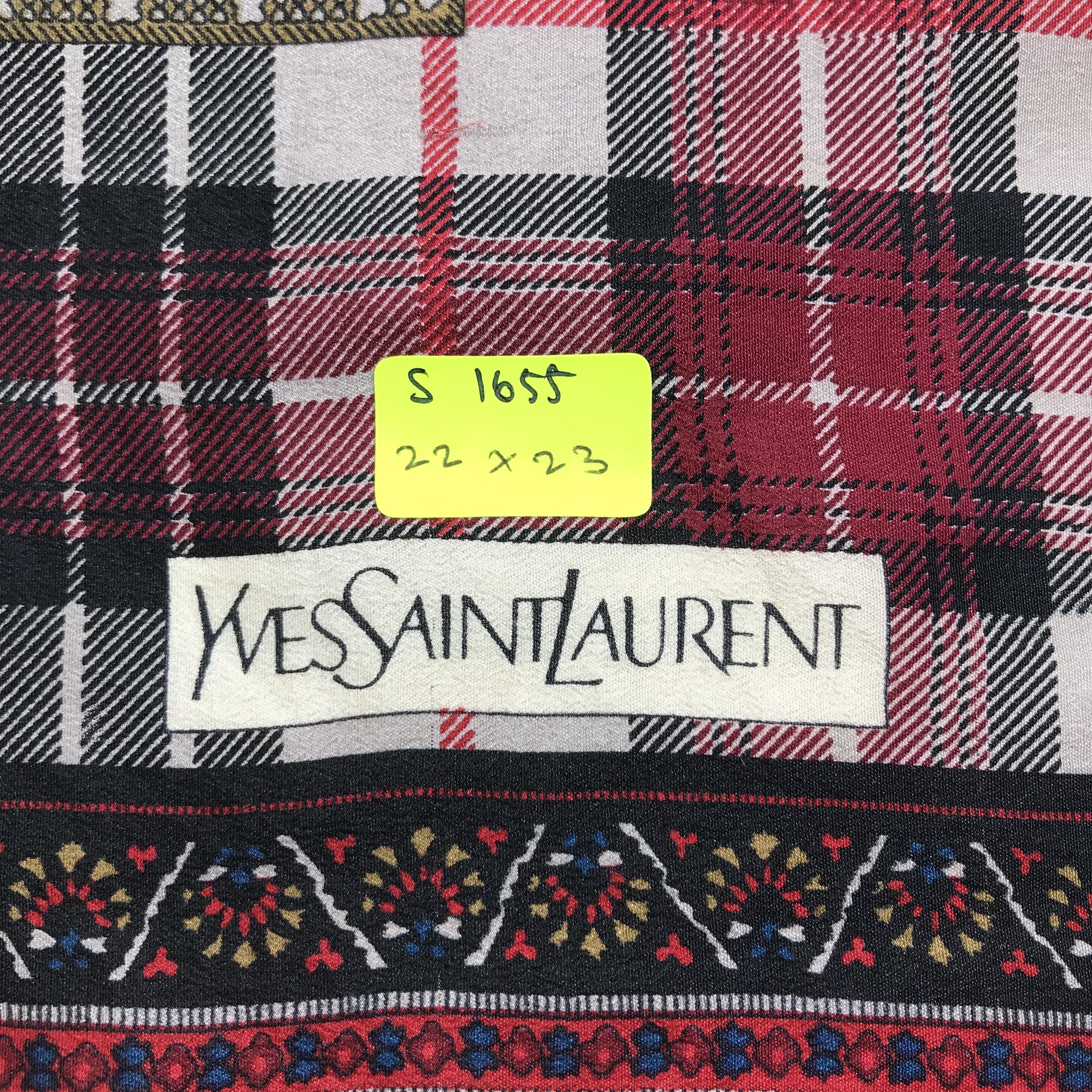 Vintage × Yves Saint Laurent Yves Saint Laurent Bandana / Handkerchief/Neckerchief -S1655 Size ONE SIZE - 5 Thumbnail