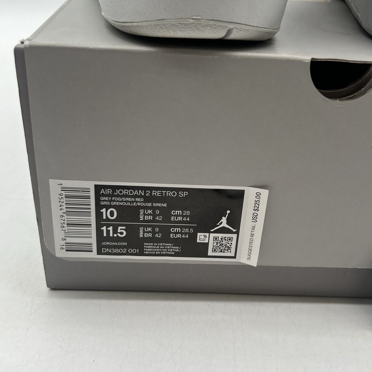 Jordan Brand Union la x air Jordan 2 grey fog Size US 10 / EU 43 - 6 Thumbnail