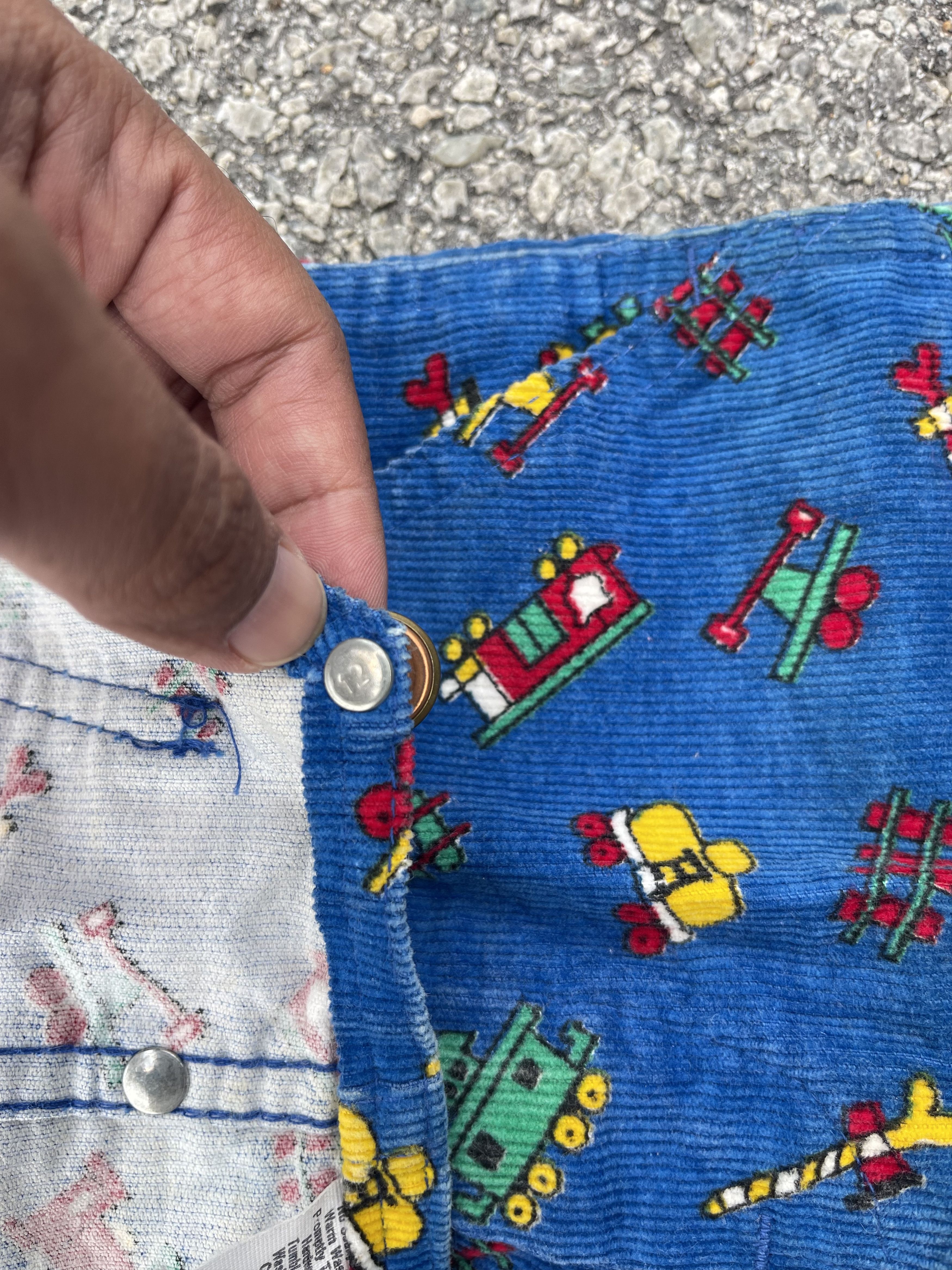 Oshkosh Vintage 70s Toddler OSHKOSH Corduroy Mini Train Size US 26 / EU 42 - 10 Thumbnail