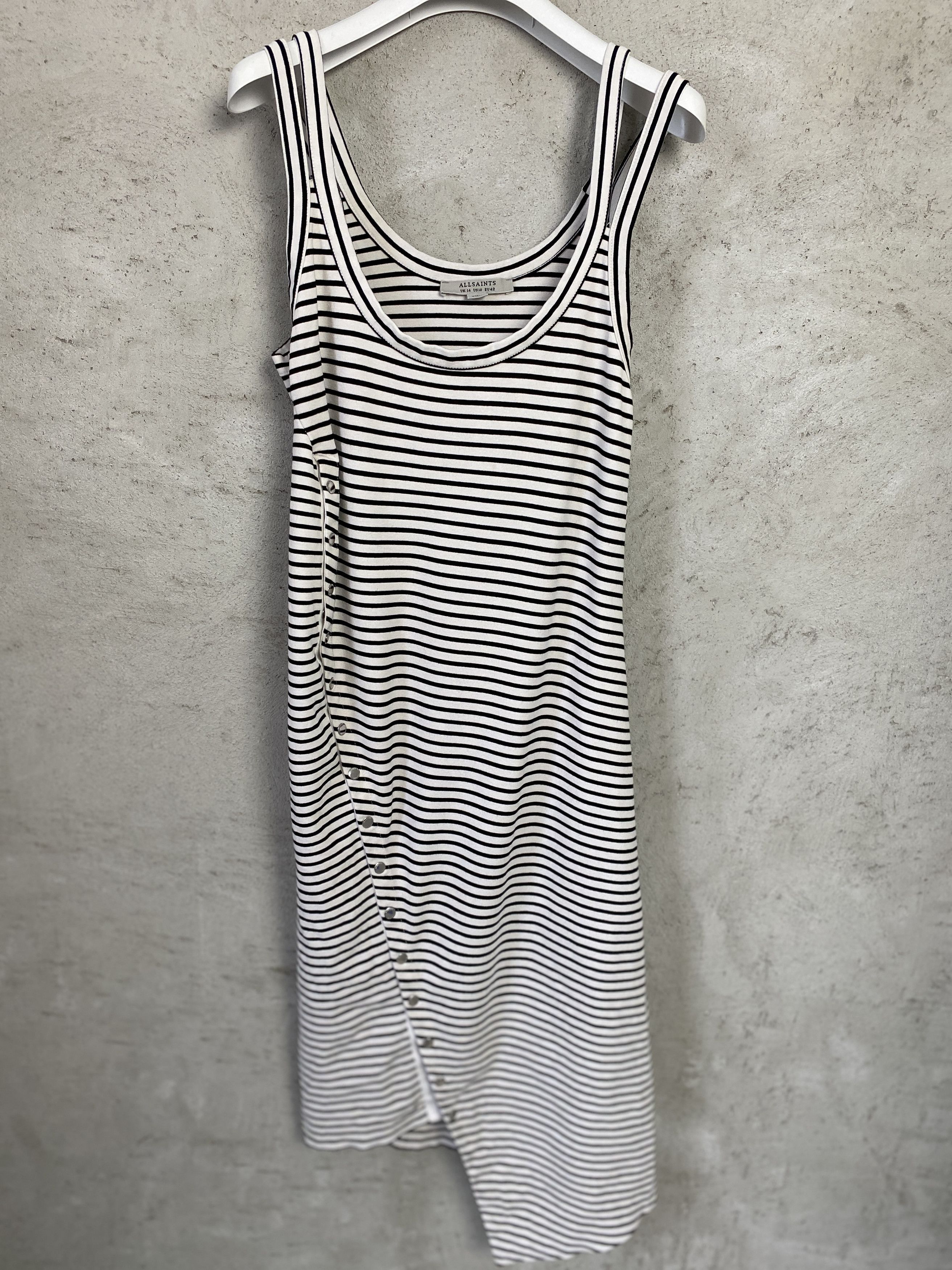 Allsaints Allsaints Hatti SL Stripe dress cotton midi buttons Size M / US 6-8 / IT 42-44 - 1 Thumbnail