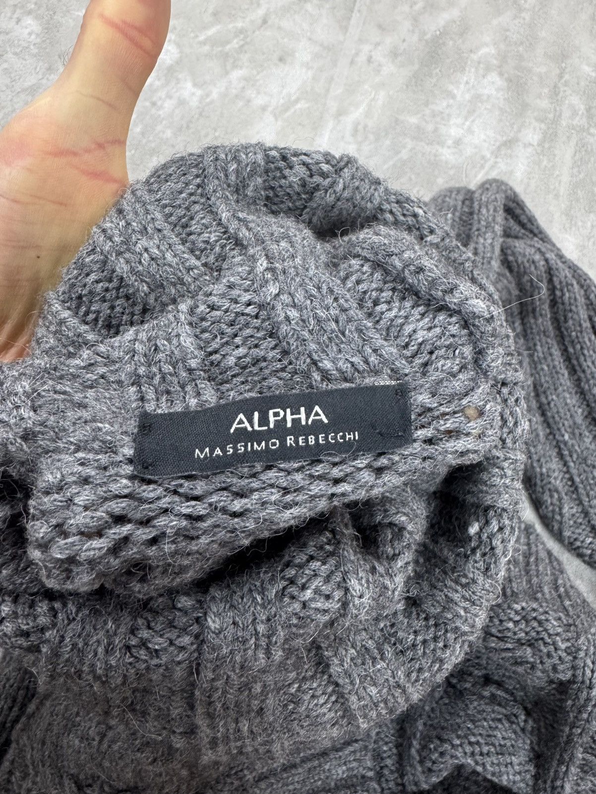 Other Alpha Massimo Rebecchi Merino Wool cable turtleneck size M Size US M / EU 48-50 / 2 - 3 Thumbnail