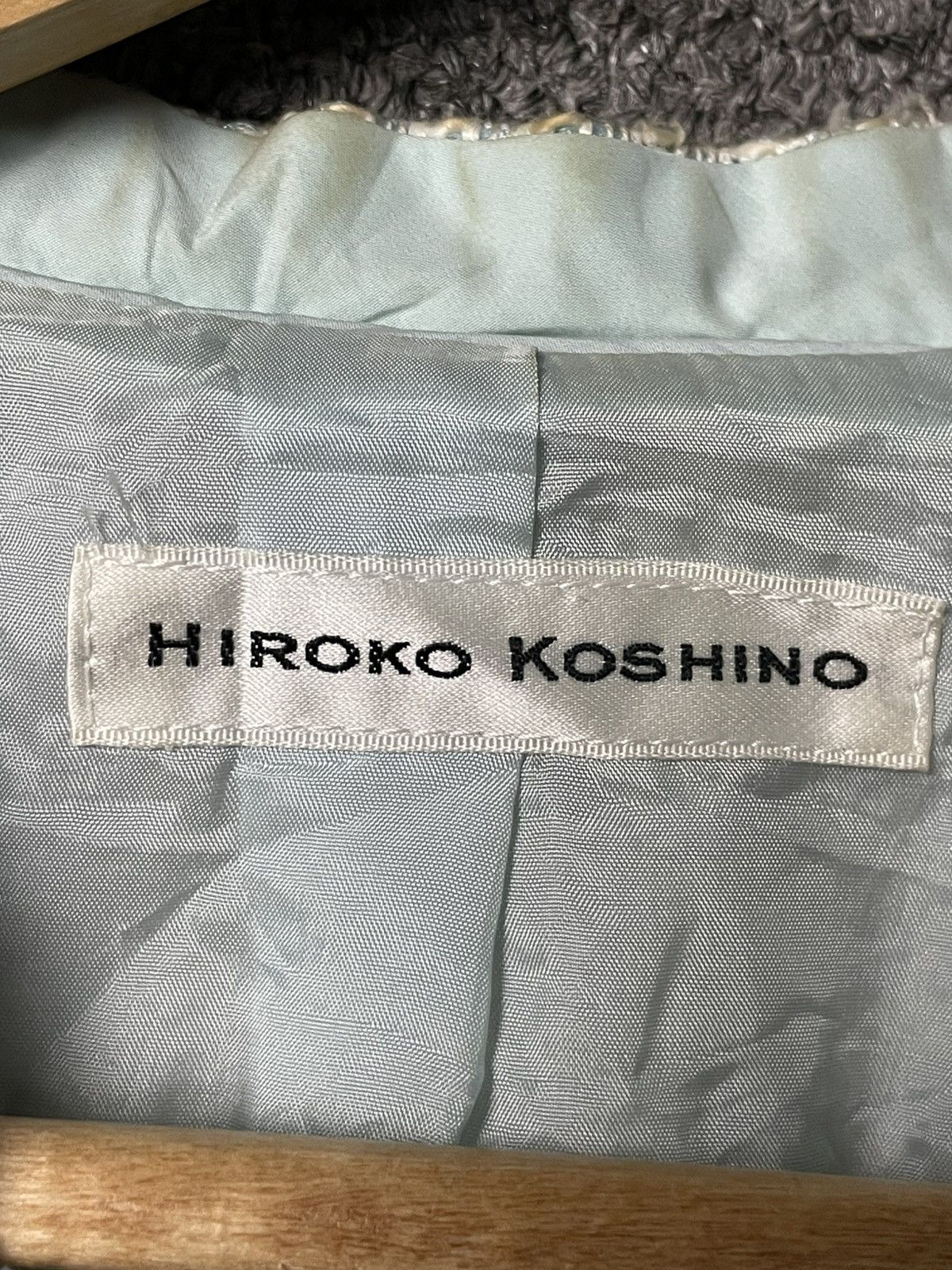 Hiroko Koshino Homme × Japanese Brand × Vintage Hiroko Koshino Tweed Blazer Outerwear (45) Size XS / US 0-2 / IT 36-38 - 5 Thumbnail