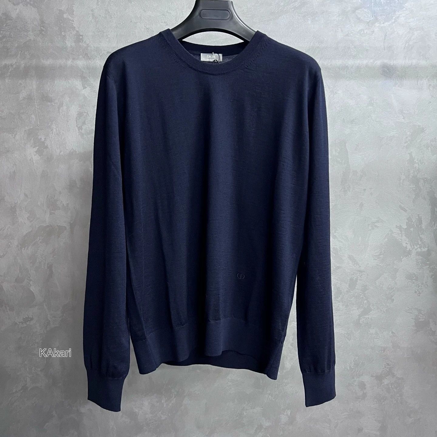 Dior Dior Deep Blue Embroidered Crew Neck Sweater Size US M / EU 48-50 / 2 - 1 Thumbnail