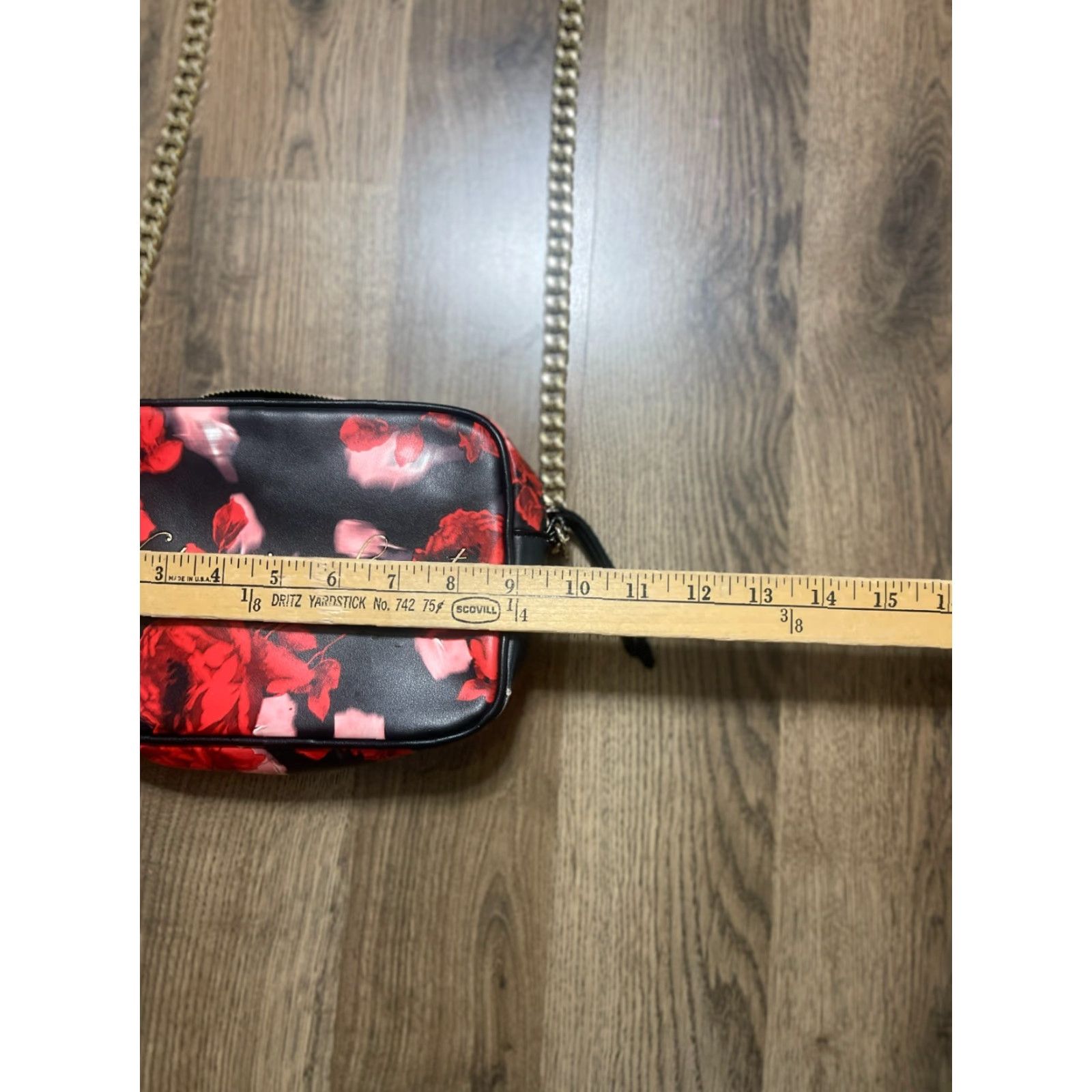 Victoria's Secret VICtoria's Secret Purse, Women's Side Purse, Red Black Gold Sling Bag Leather Black - Women's Vintage? No Size ONE SIZE - 5 Thumbnail
