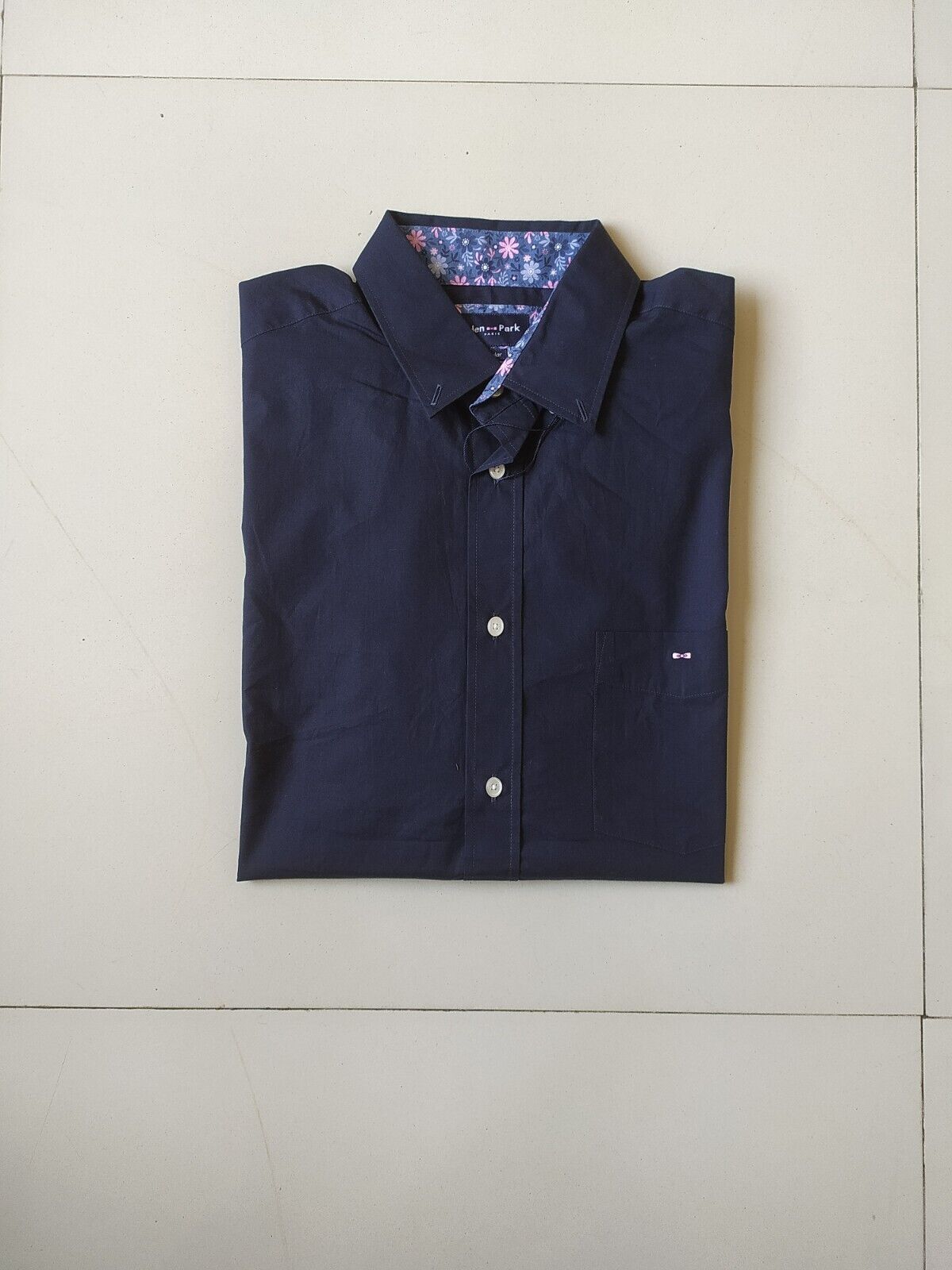 image of Eden Park White Shirt With Contrasting Elbow Patches $140 in Dark Blue, Men's (Size Large)